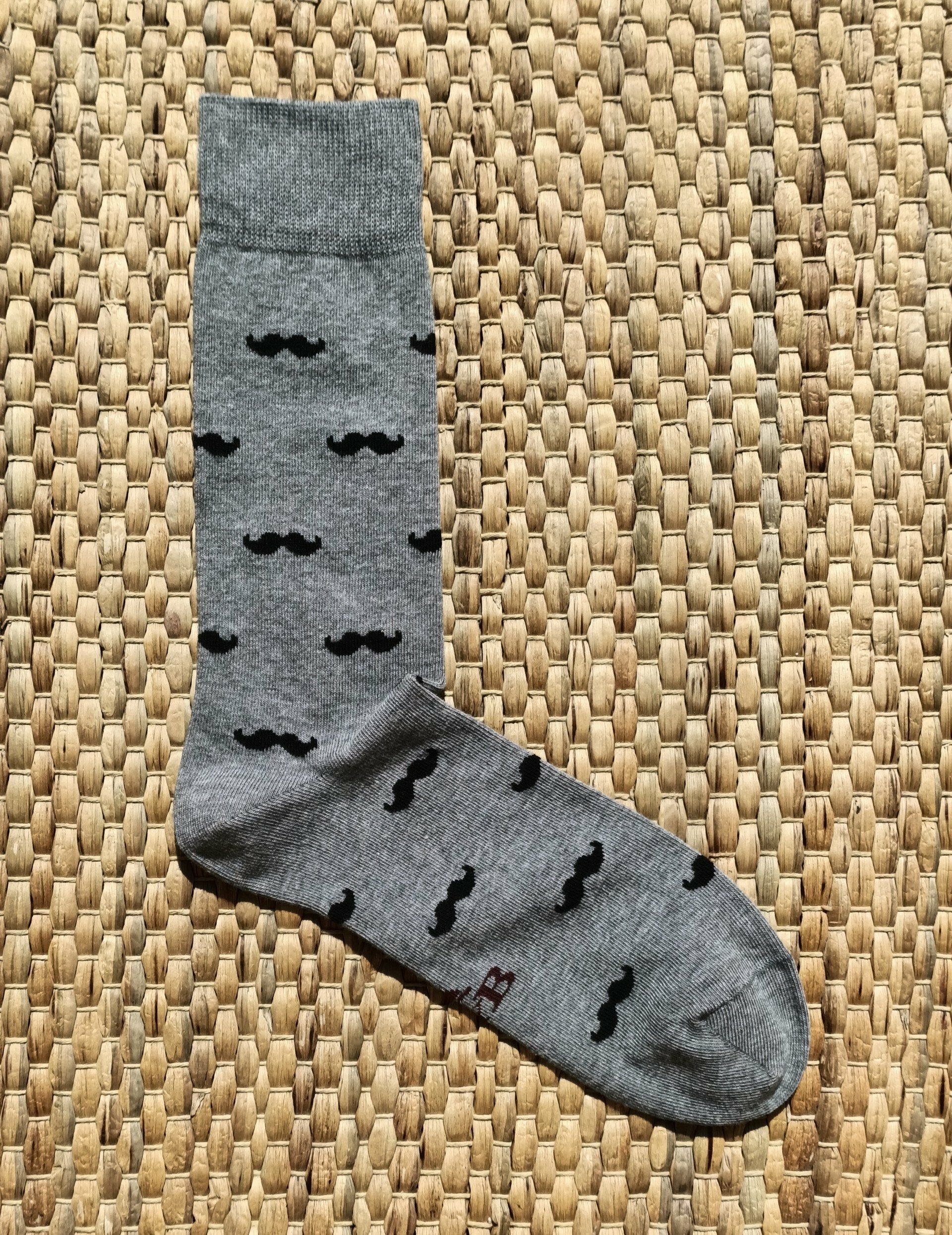 CALCETINES BIGOTES GRIS B2B