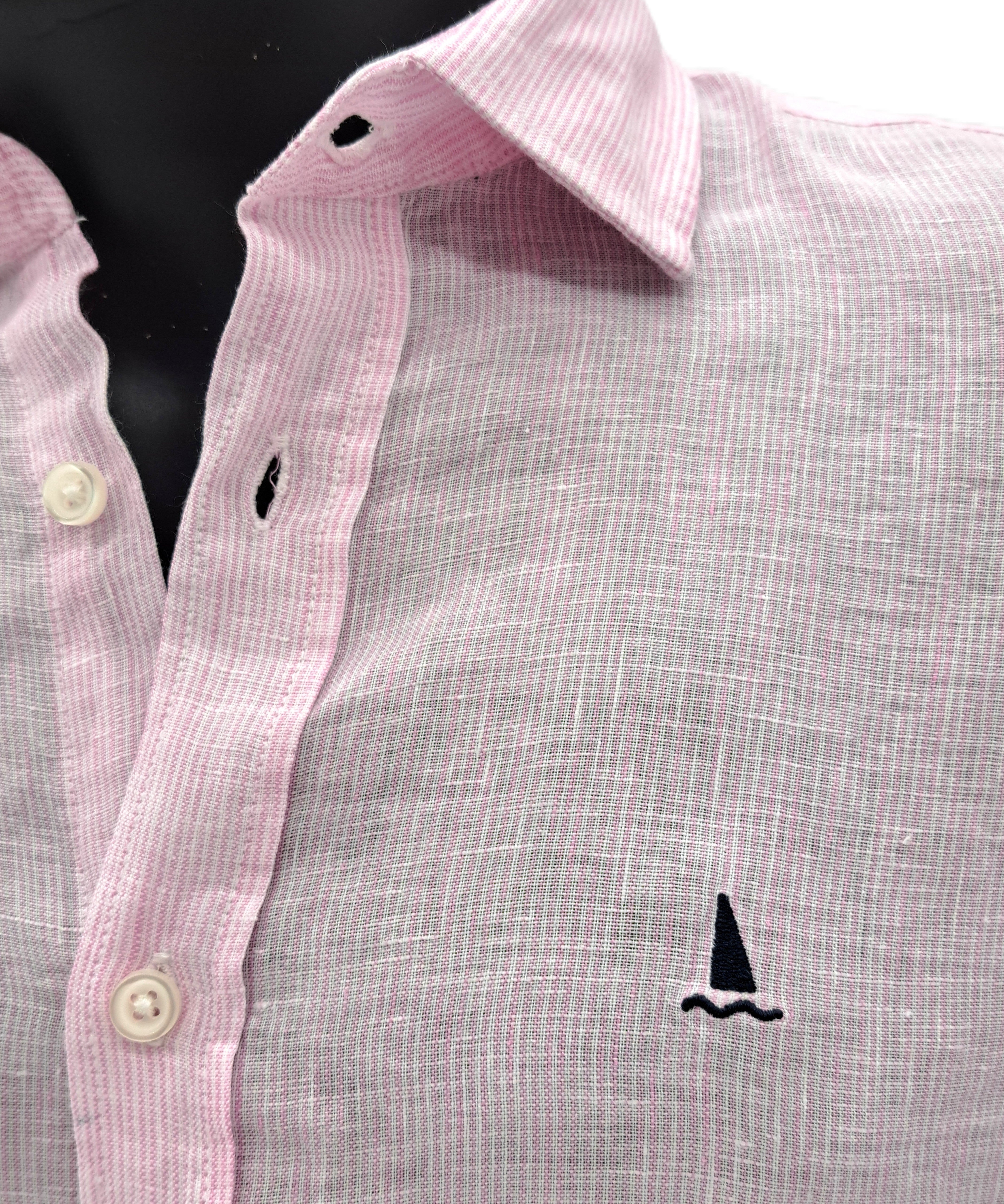 CAMISA MILRAYAS ROSAS Y BLANCAS