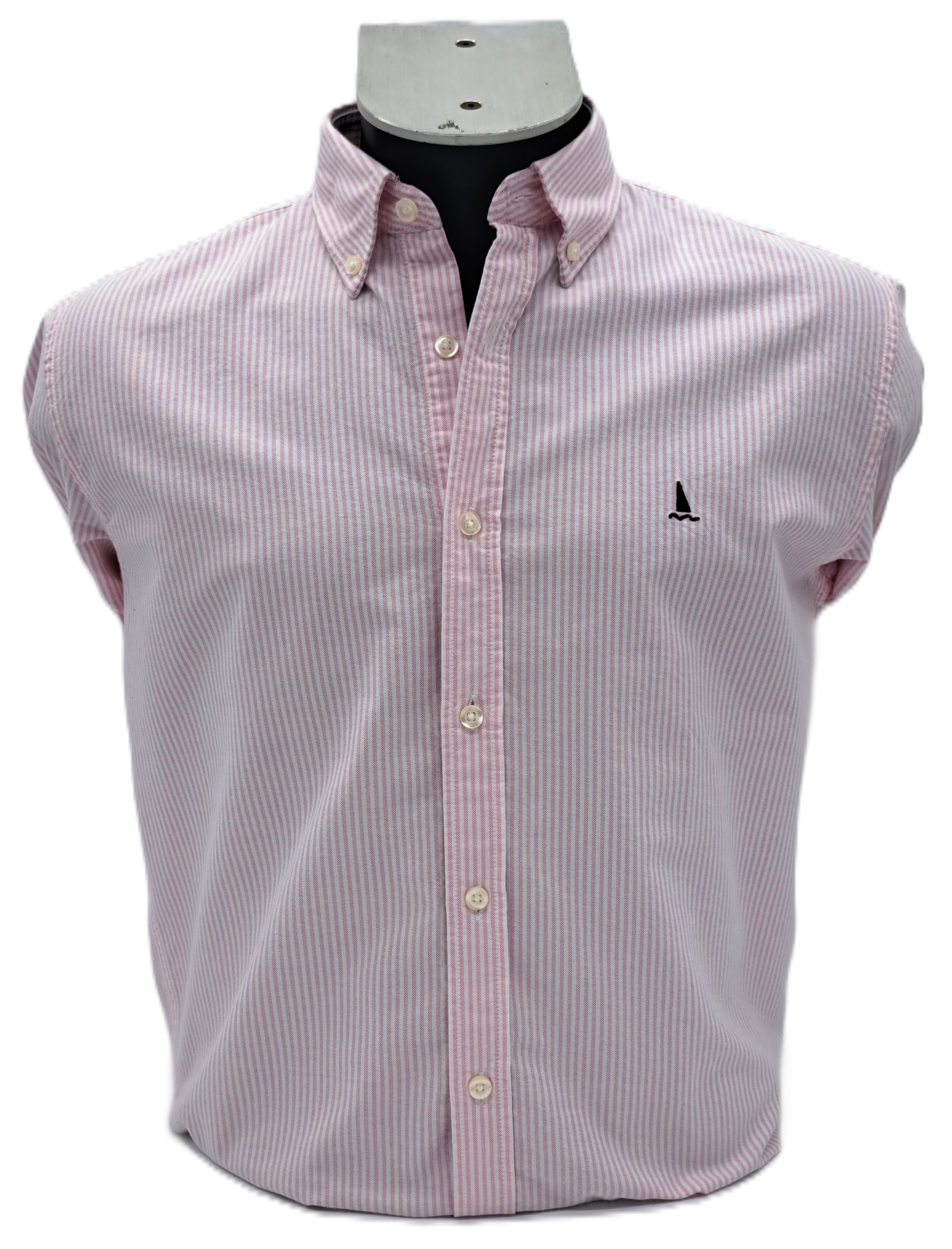 BLUE OXFORD SHIRT WITH POCKET/BUTTONS ON THE COLLAR