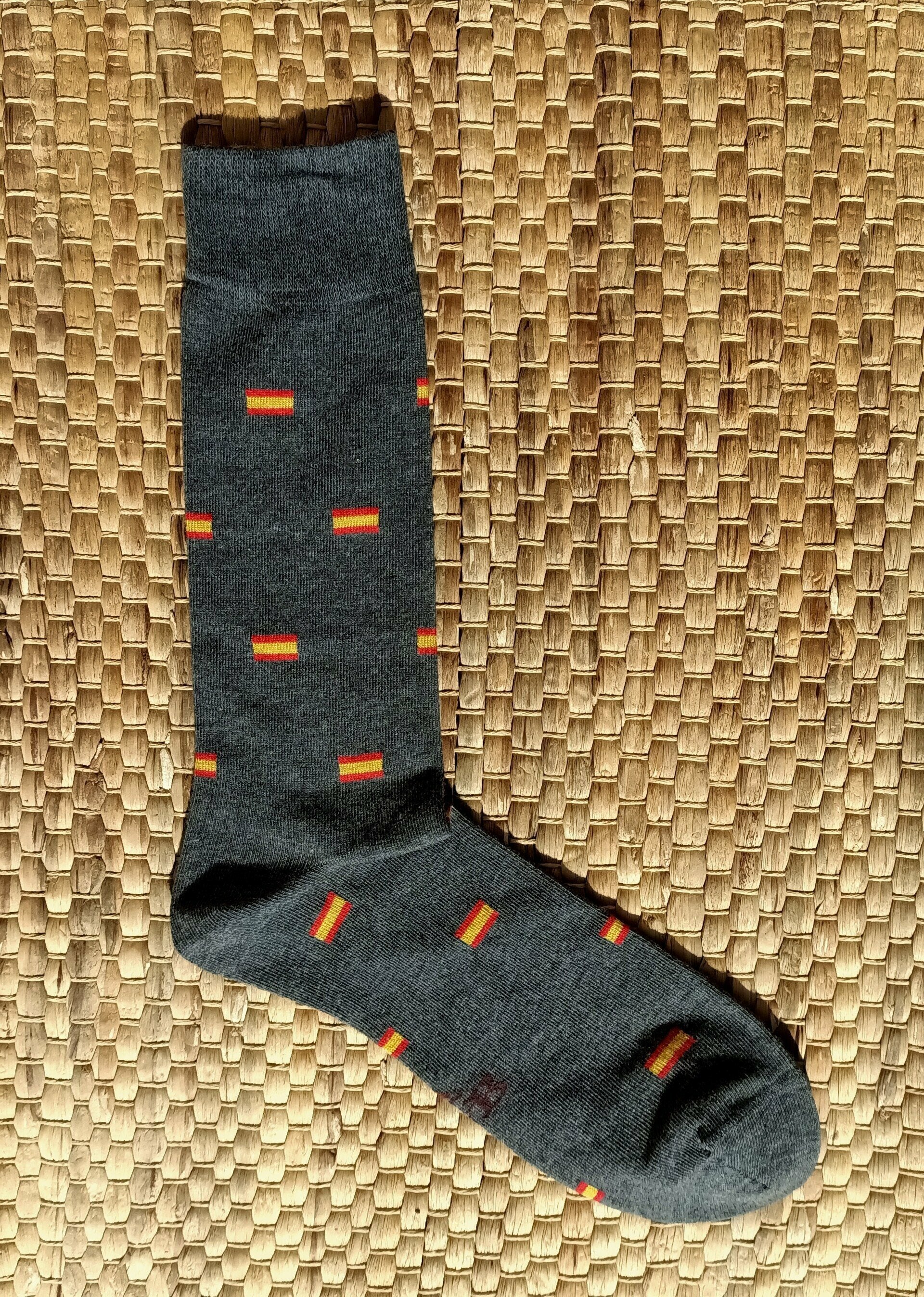 CALCETINES BANDERA ESPAÑA GRIS B2B