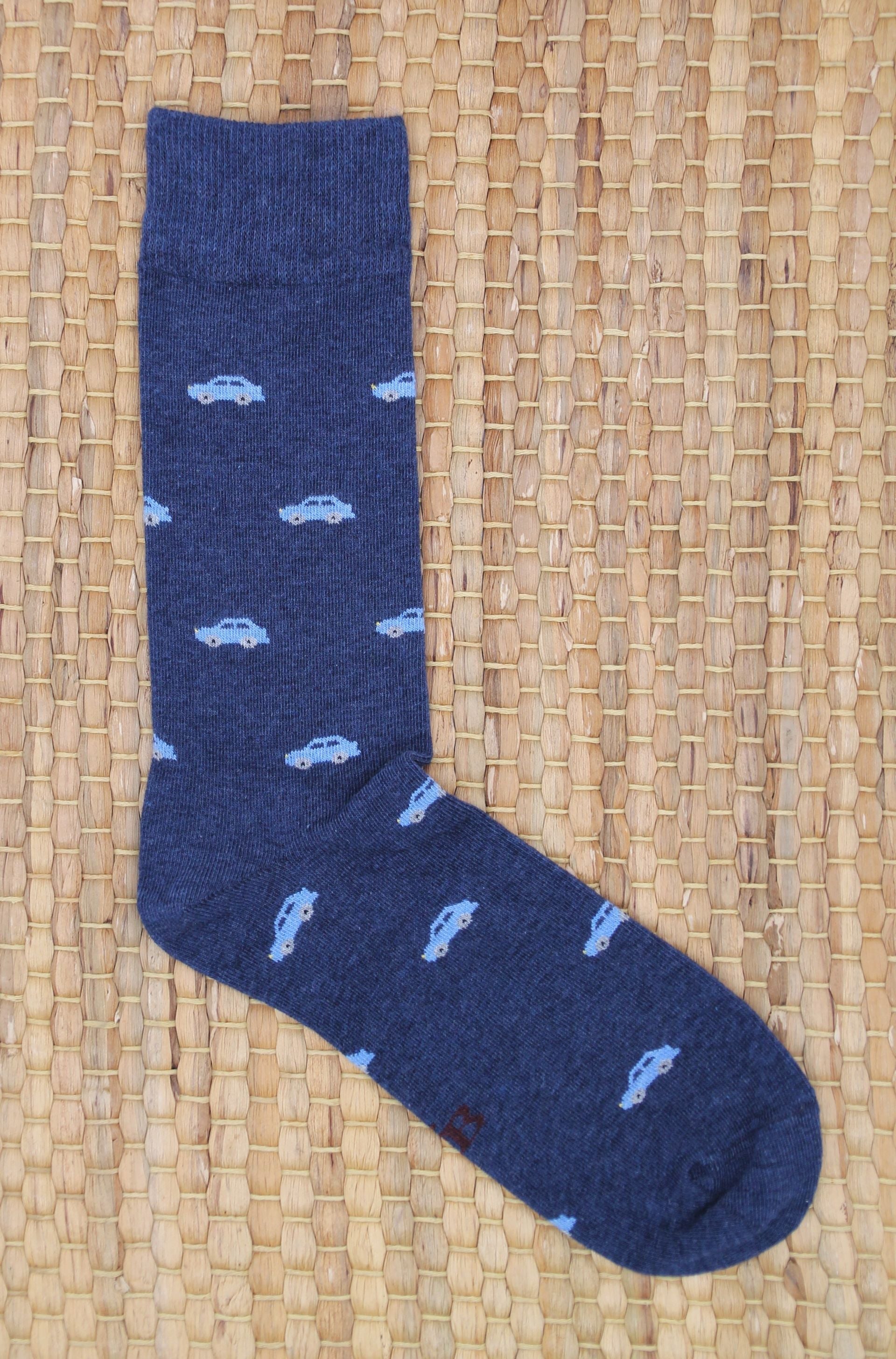 CALCETINES COCHE AZUL MARINO-AZUL CLARO B2B