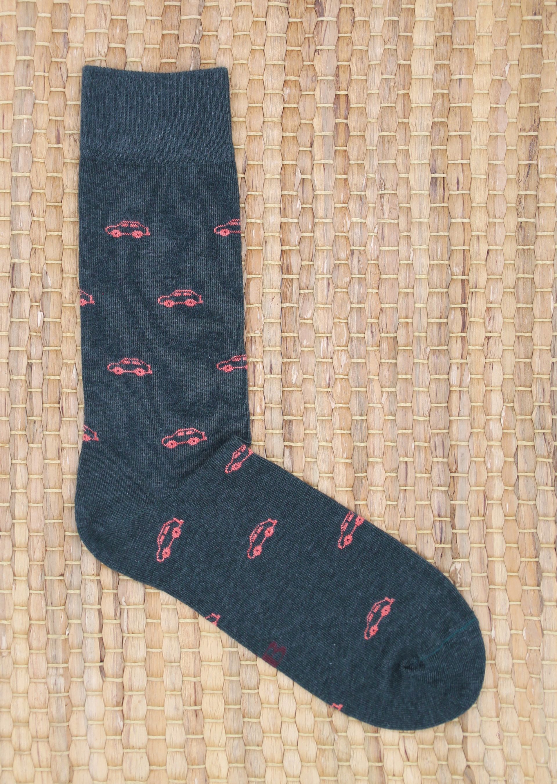 CALCETINES COCHE VERDE BOTELLA - SILUETA CORAL B2B