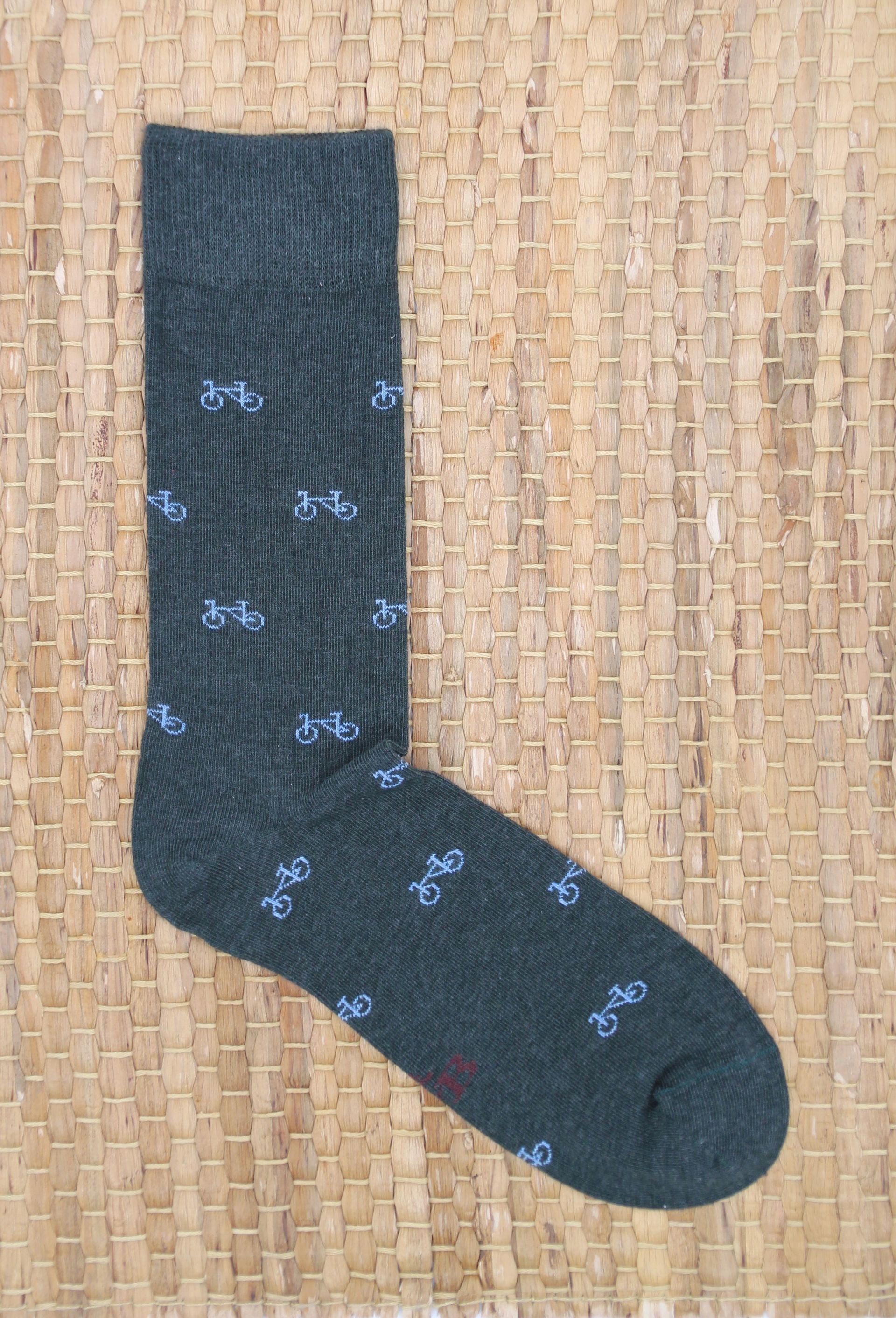 CALCETINES BICICLETA VERDE BOTELLA-AZUL B2B