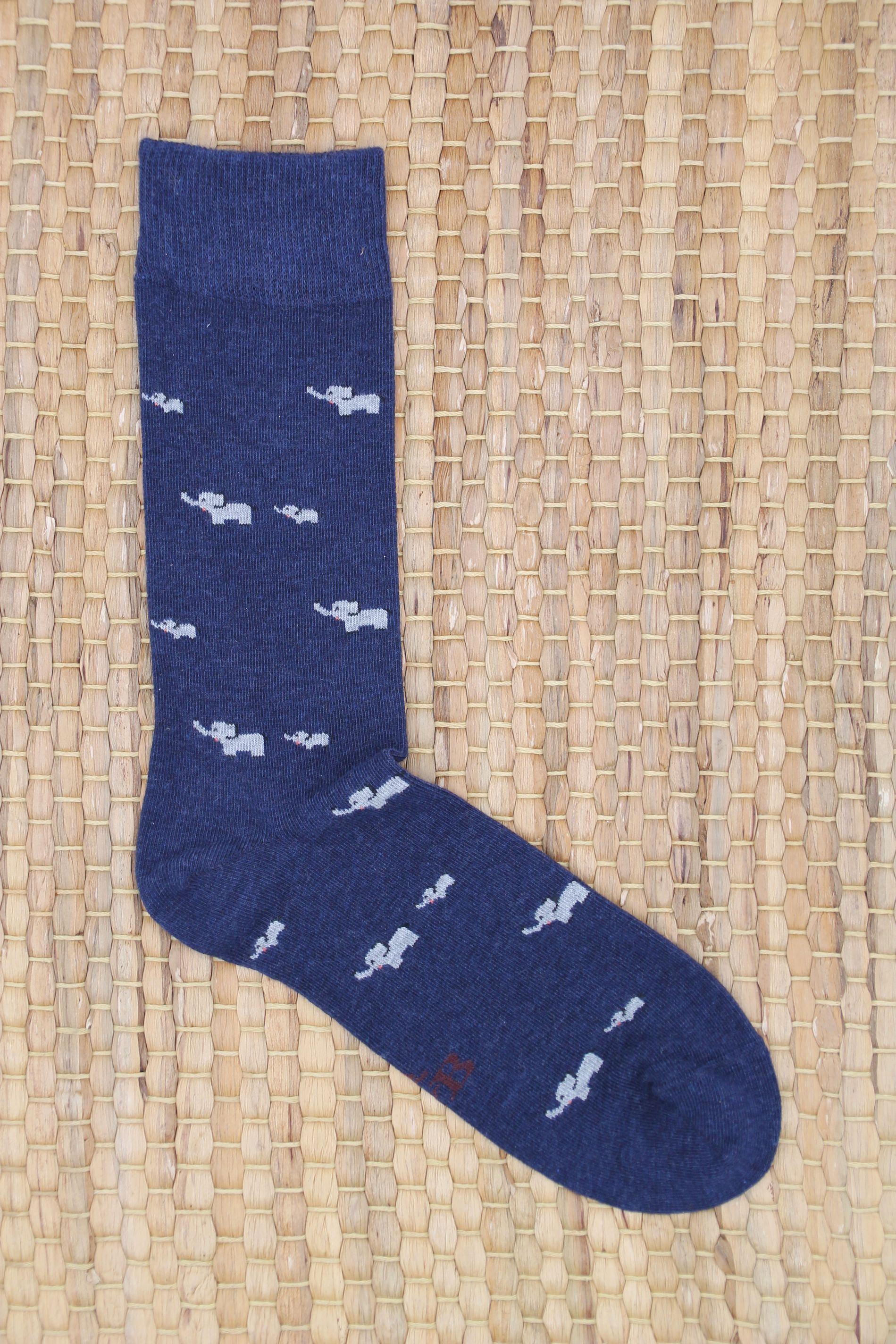 CALCETINES ELEFANTES AZUL MARINO B2B