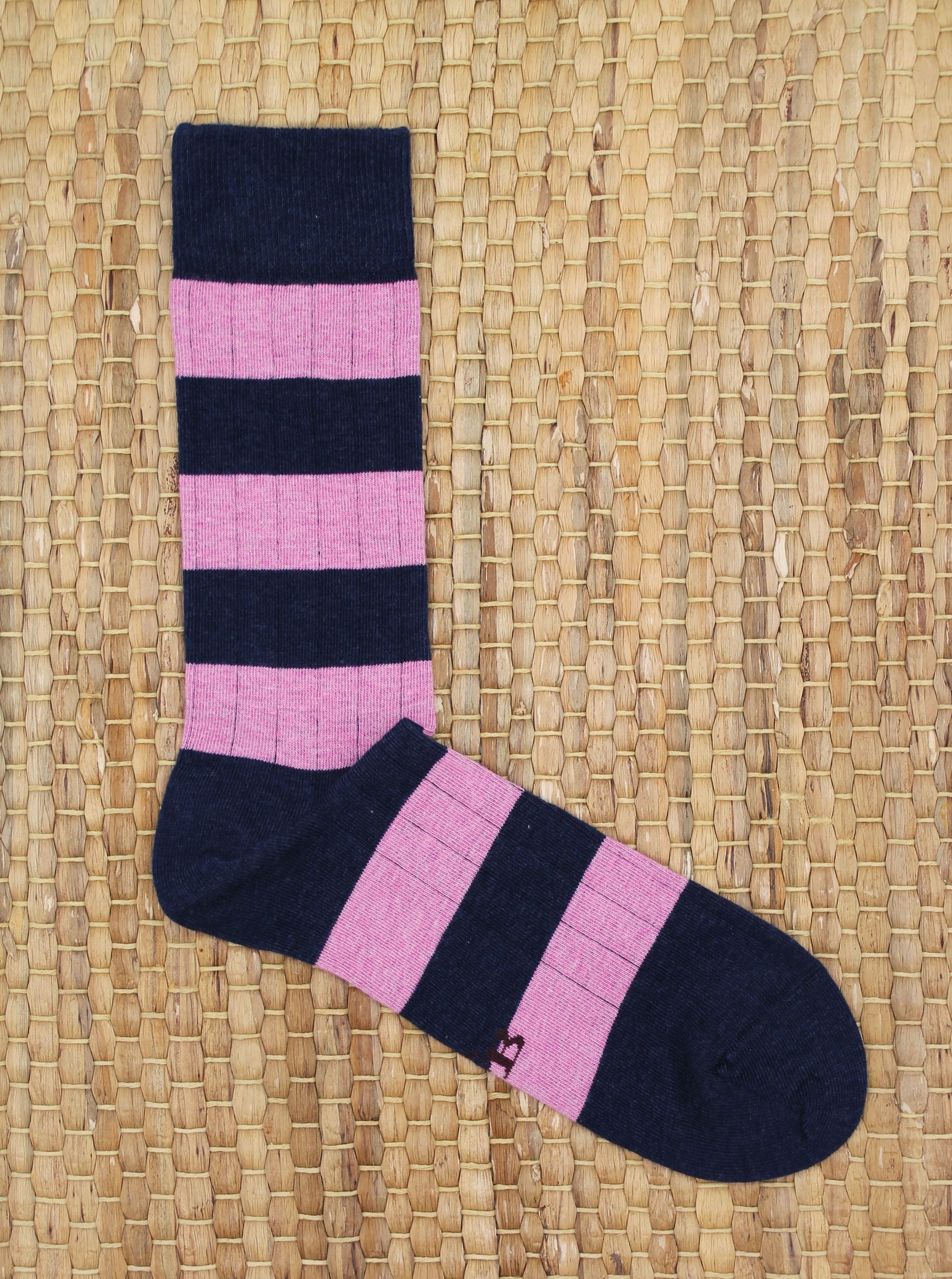 CALCETINES CANALÉ RAYAS ROSAS - MARINO B2B