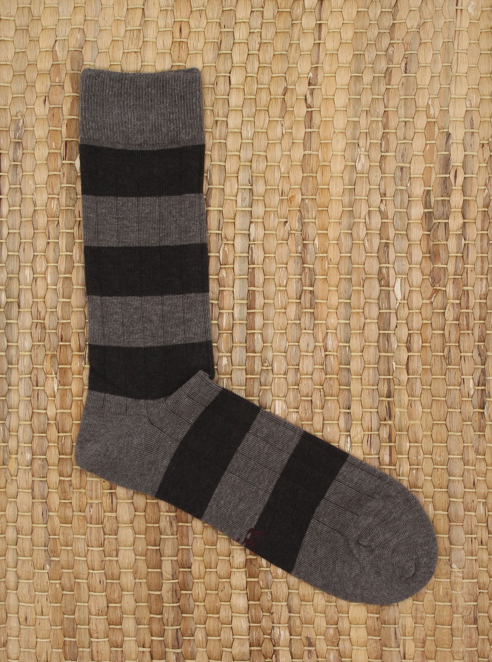 CALCETINES CANALÉ RAYAS MARRONES B2B