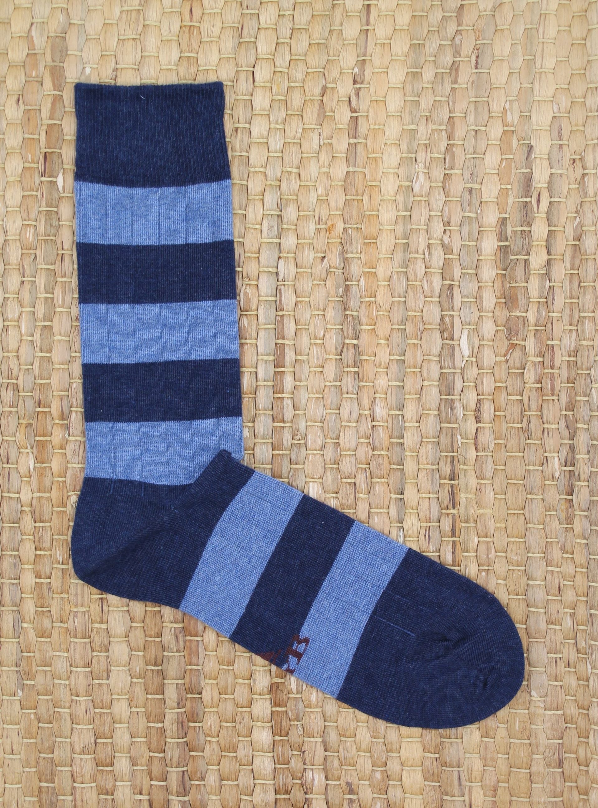 CALCETINES CANALÉ RAYAS AZULES B2B