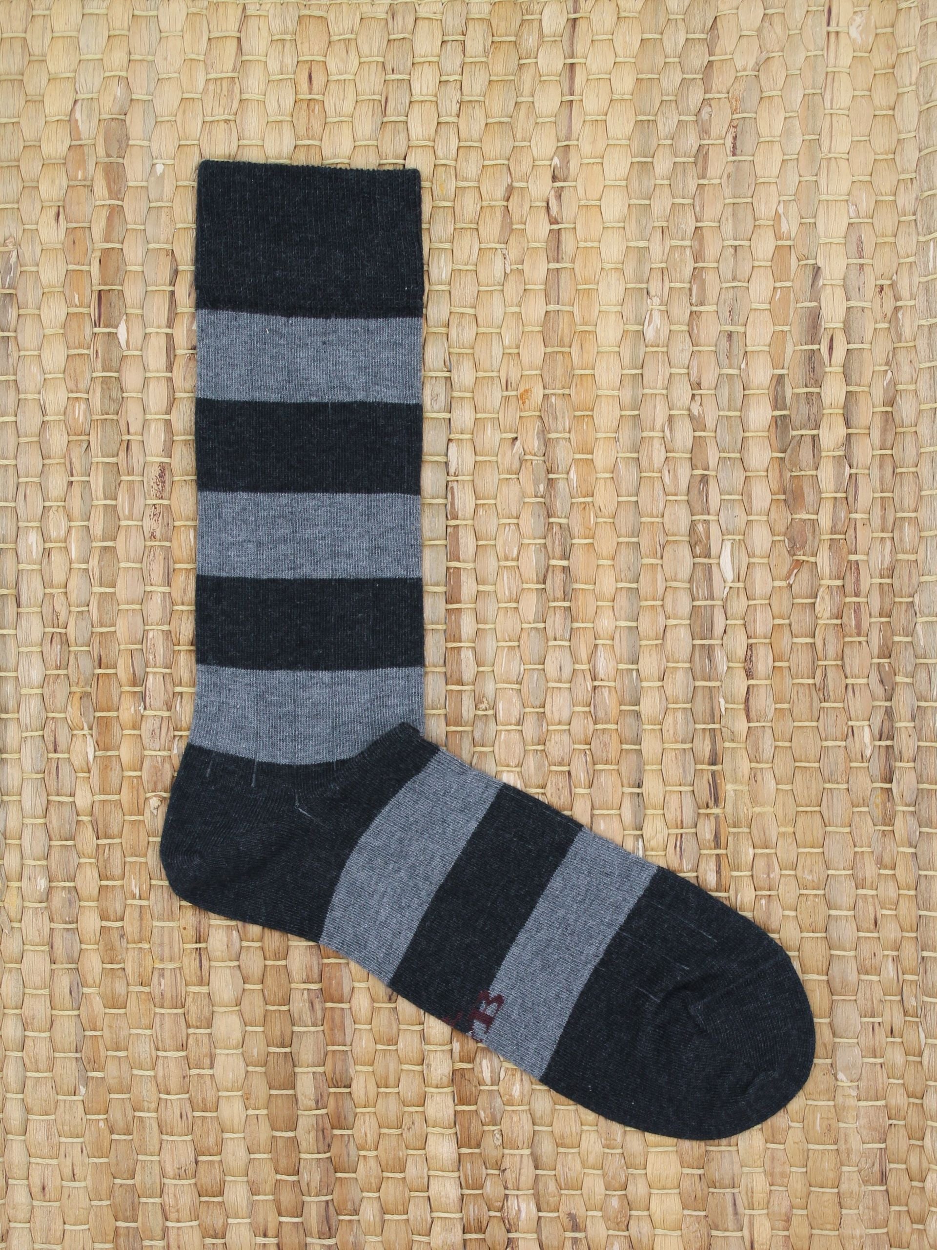 CALCETINES CANALÉ RAYAS GRISES B2B