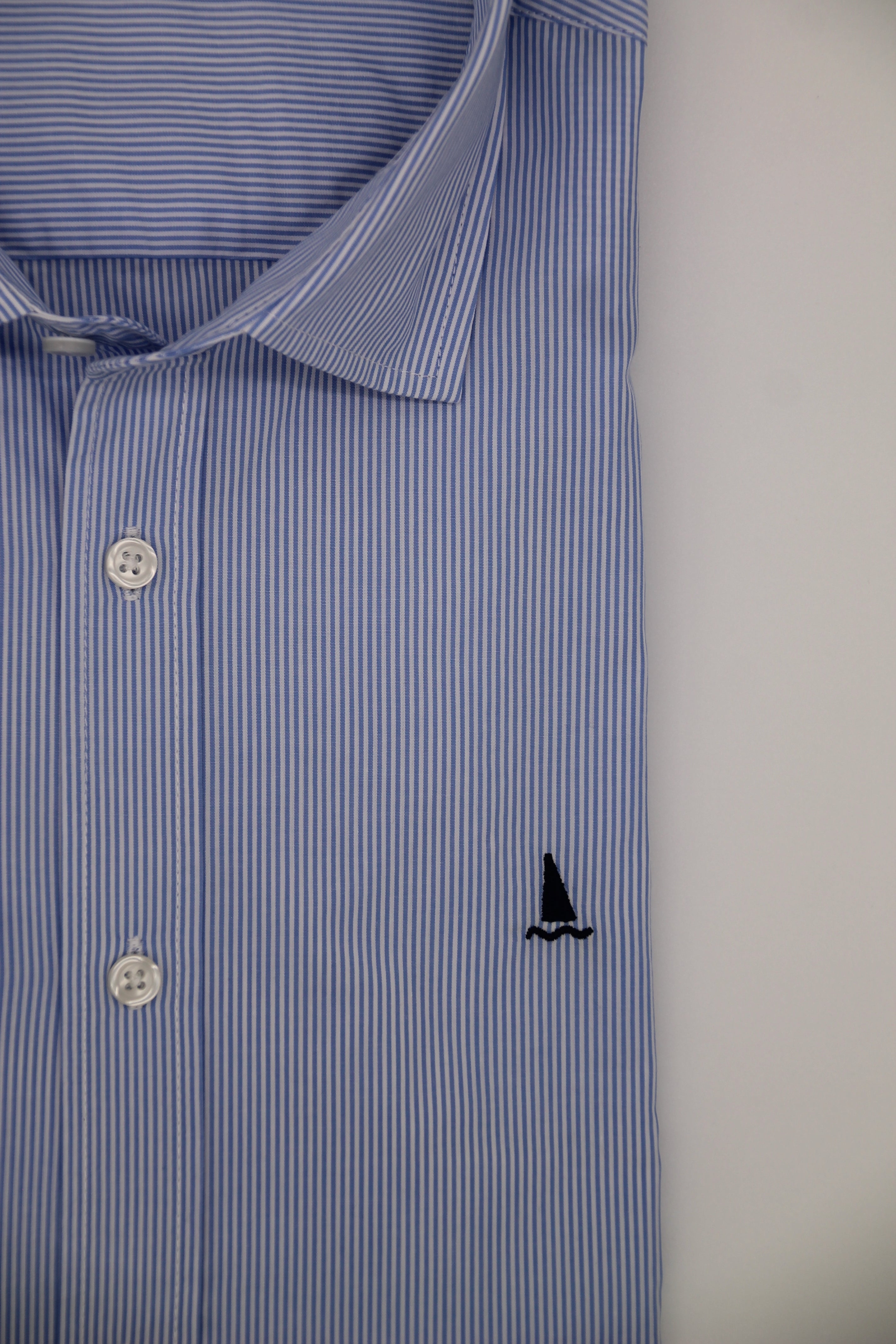 CAMISA RAYAS FINAS AZUL Y BLANCA