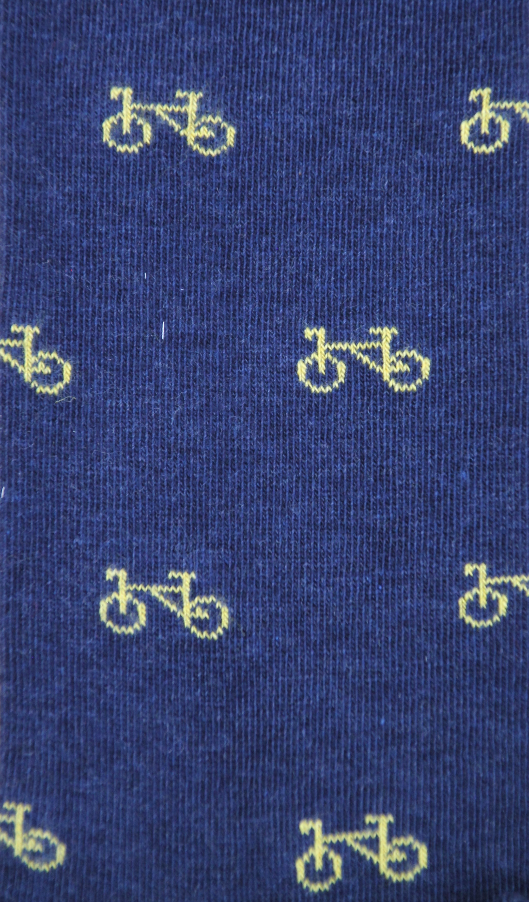 CALCETINES BICICLETA AZUL MARINO-AMARILLO