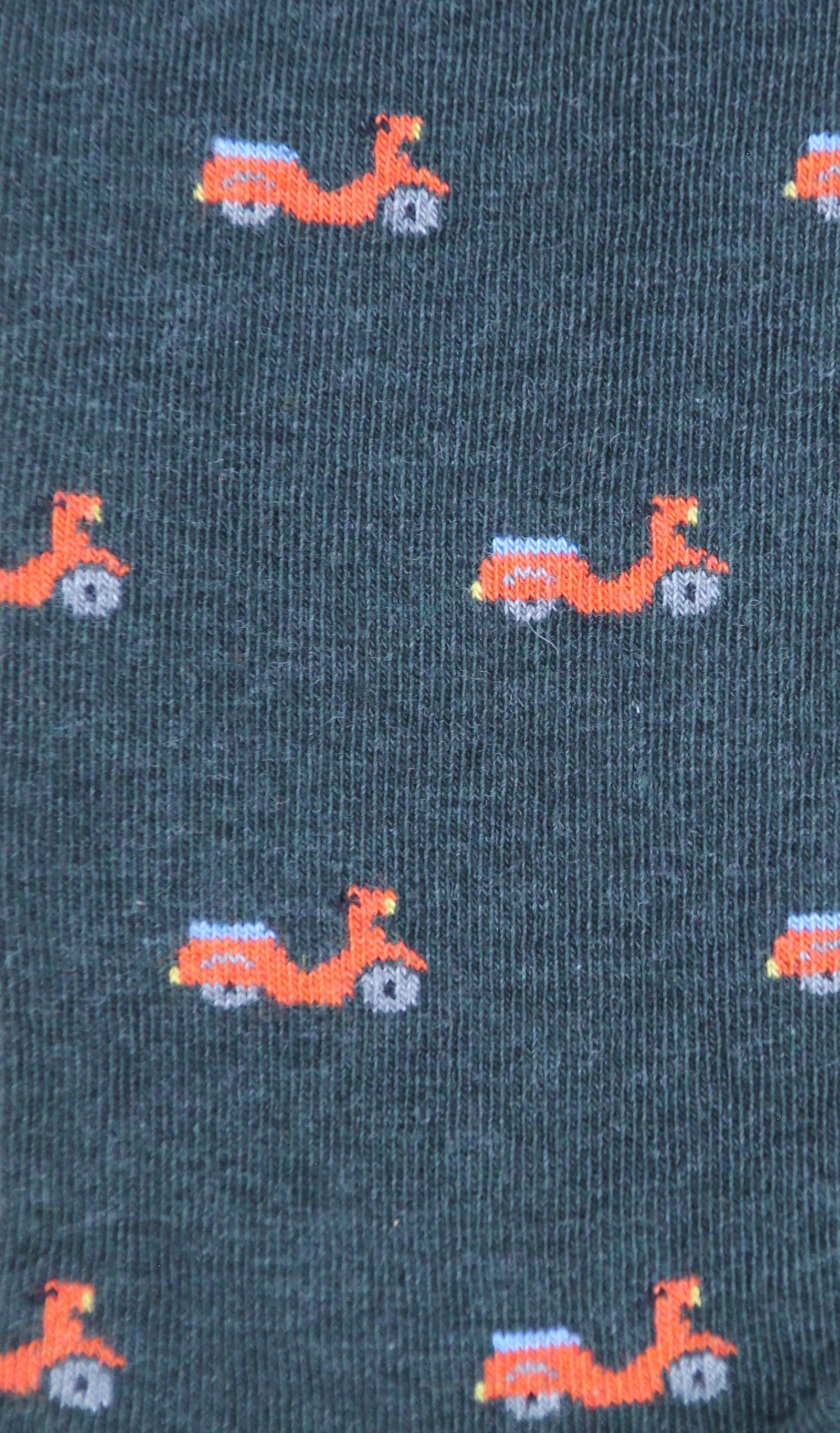 CALCETINES VESPAS VERDE BOTELLA - NARANJA