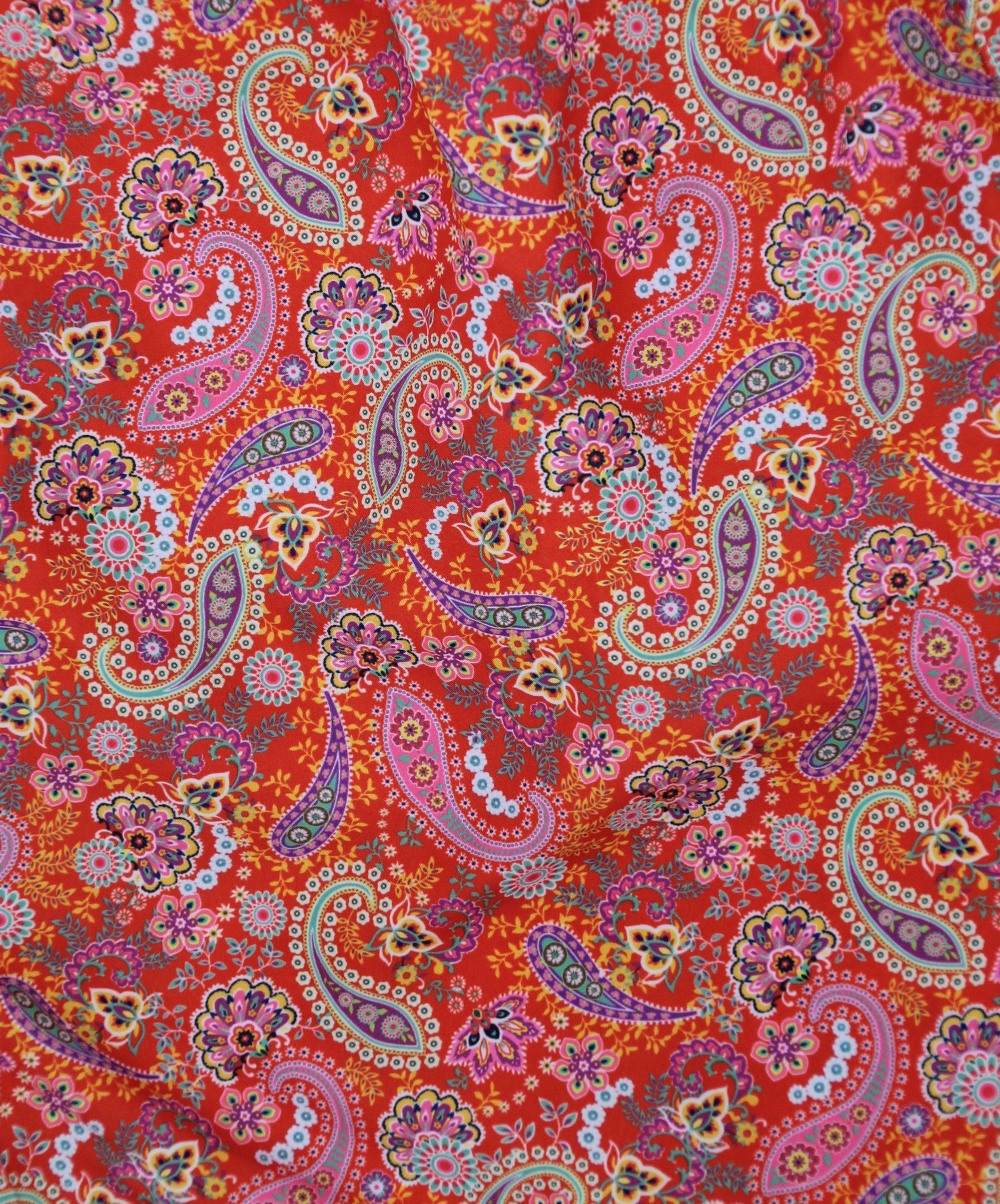 ORANGE PRINTED SWIMSUIT