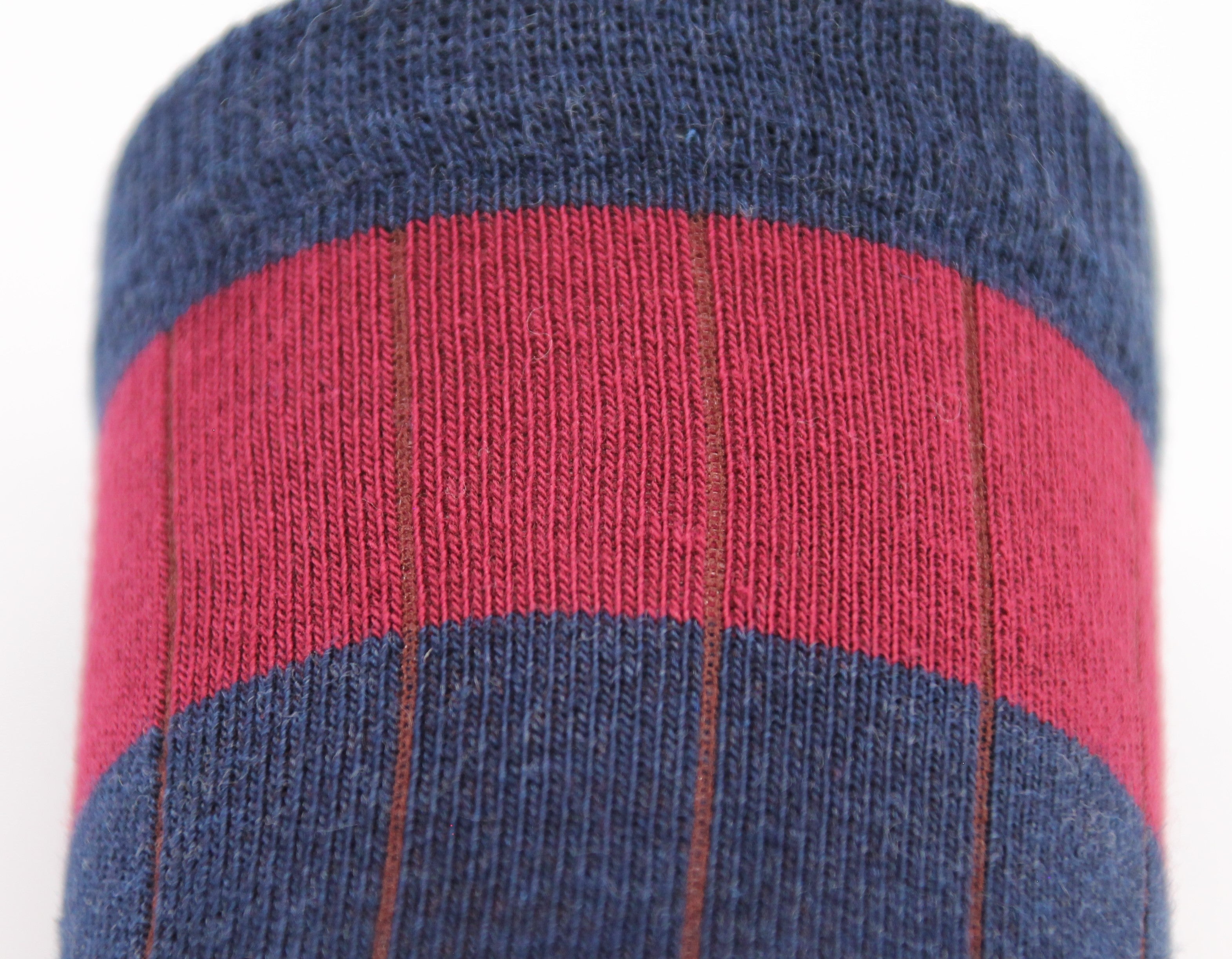 CALCETINES CANALÉ RAYAS GRANATES - AZUL MARINO