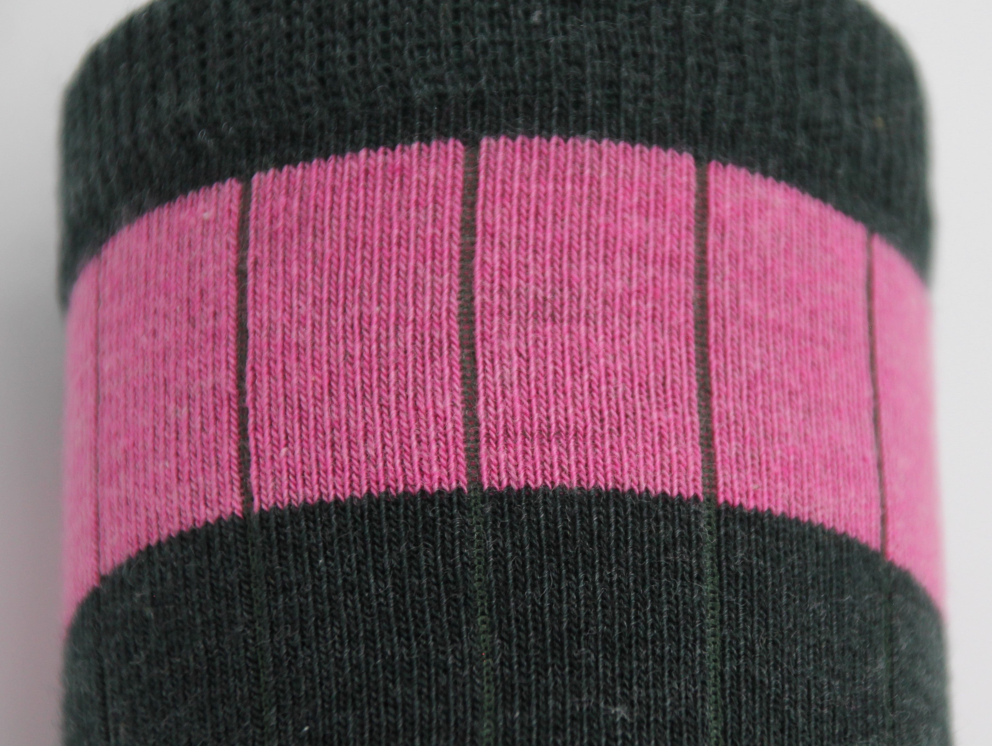 CALCETINES LARGOS CANALÉ RAYAS ROSAS - VERDE BOTELLA