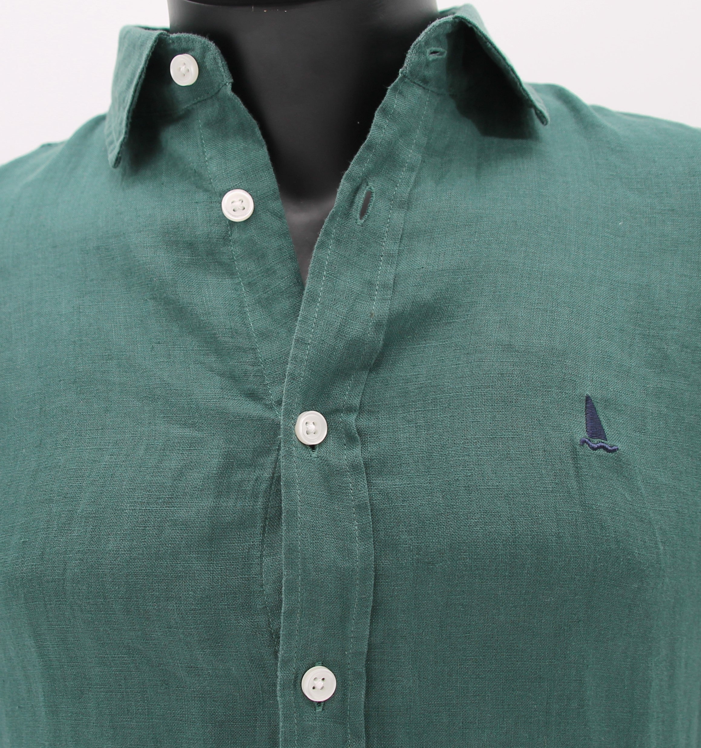 CAMISA LINO VERDE BOTELLA