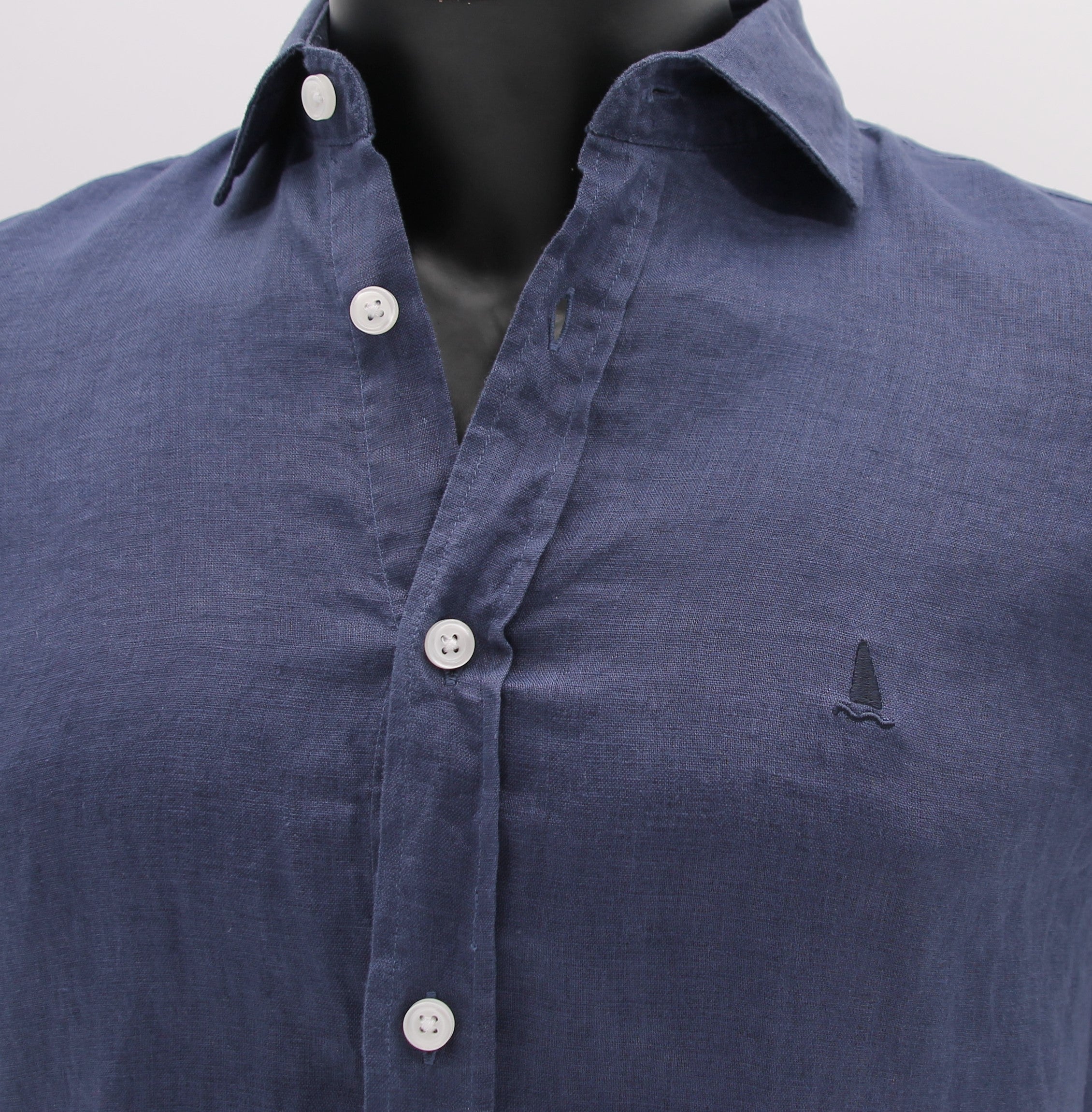 CAMISA LINO AZUL MARINO