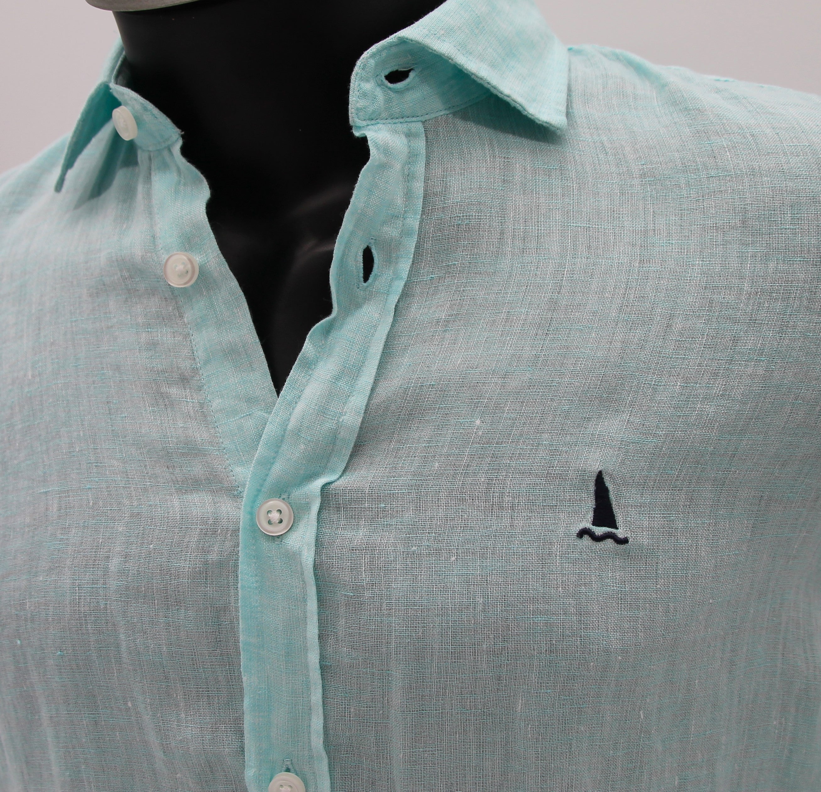 CAMISA LINO AZUL CIELO