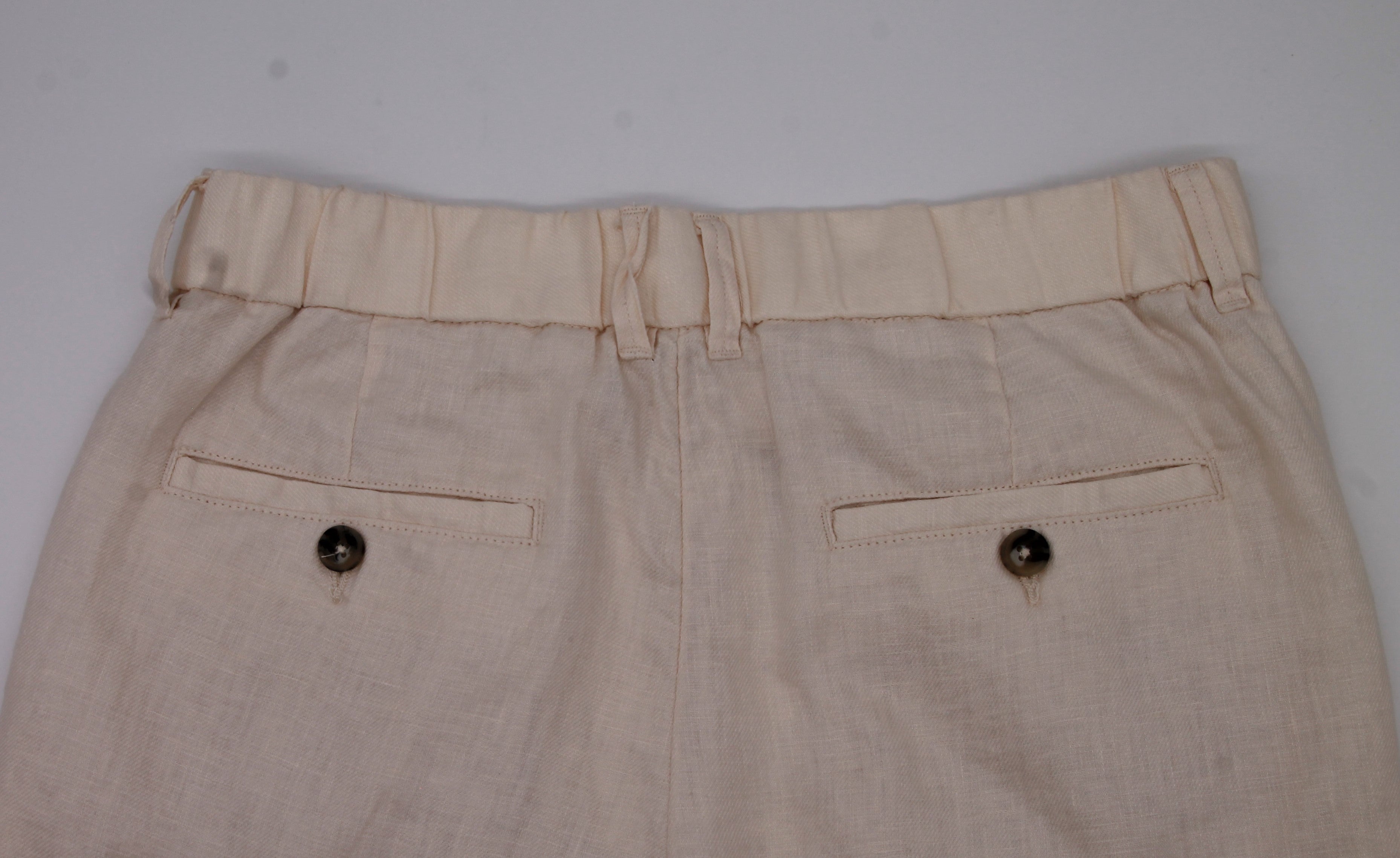 Beige linen Bermuda