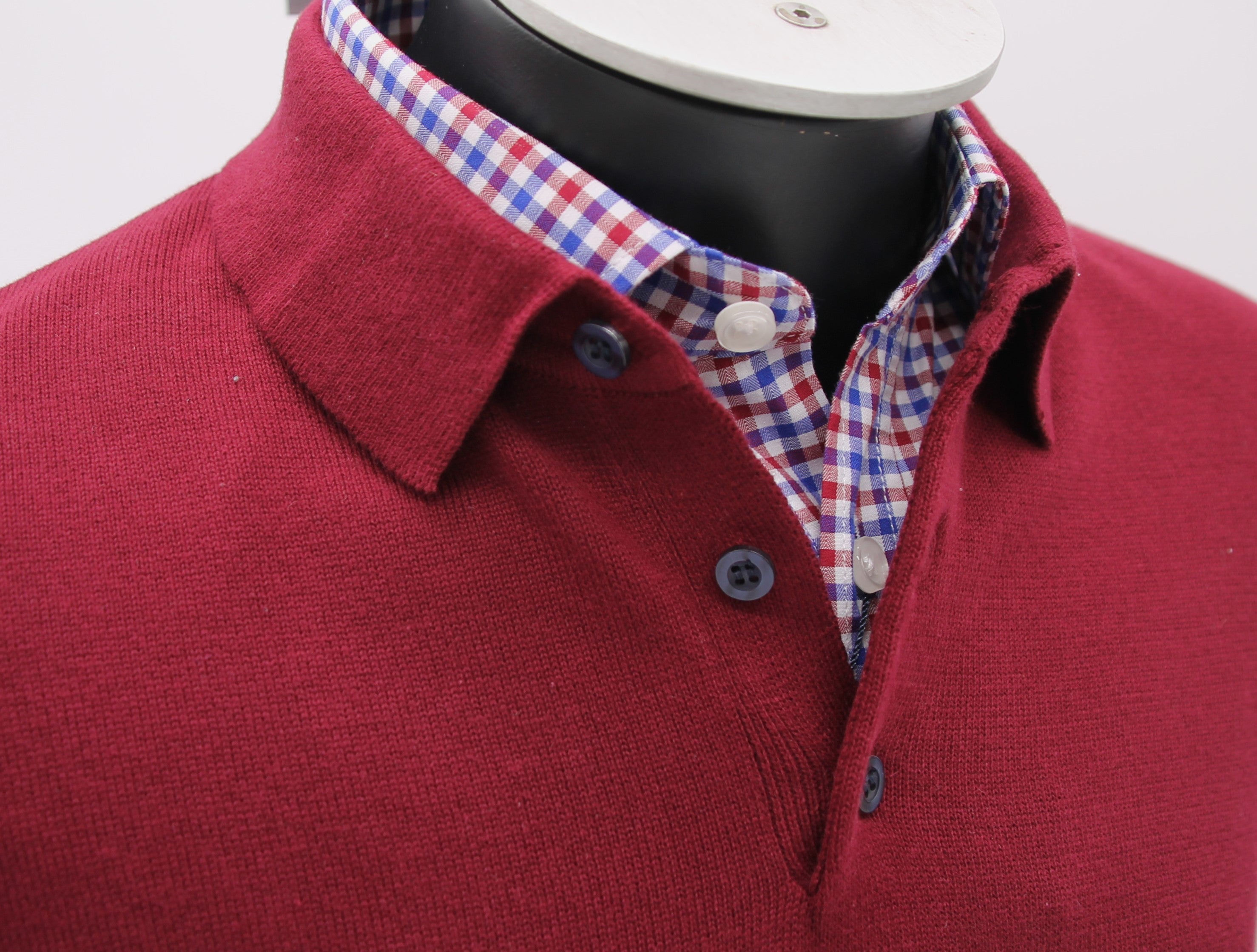 JERSEY GRANATE CON BOTONES
