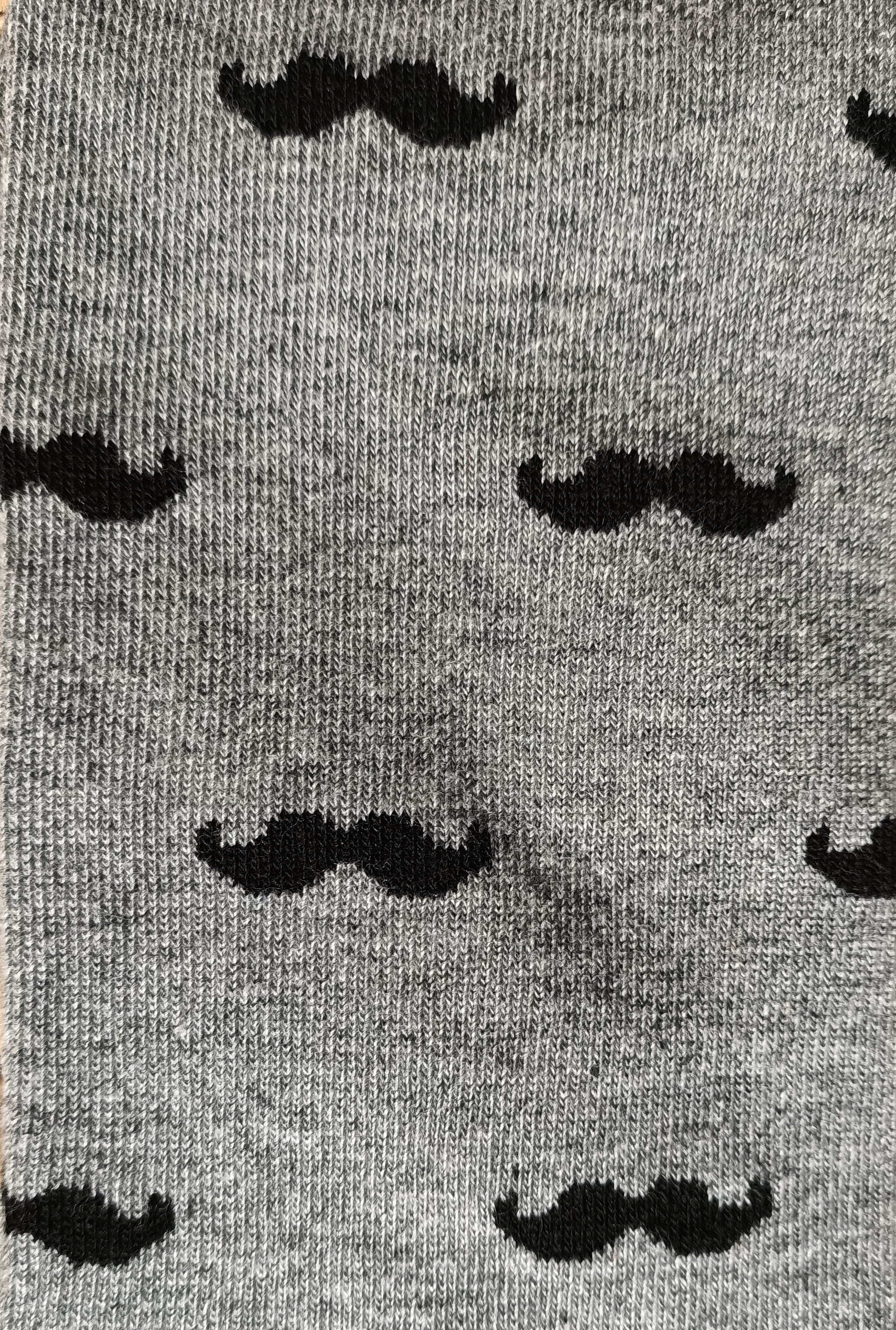 CALCETINES BIGOTES GRIS B2B