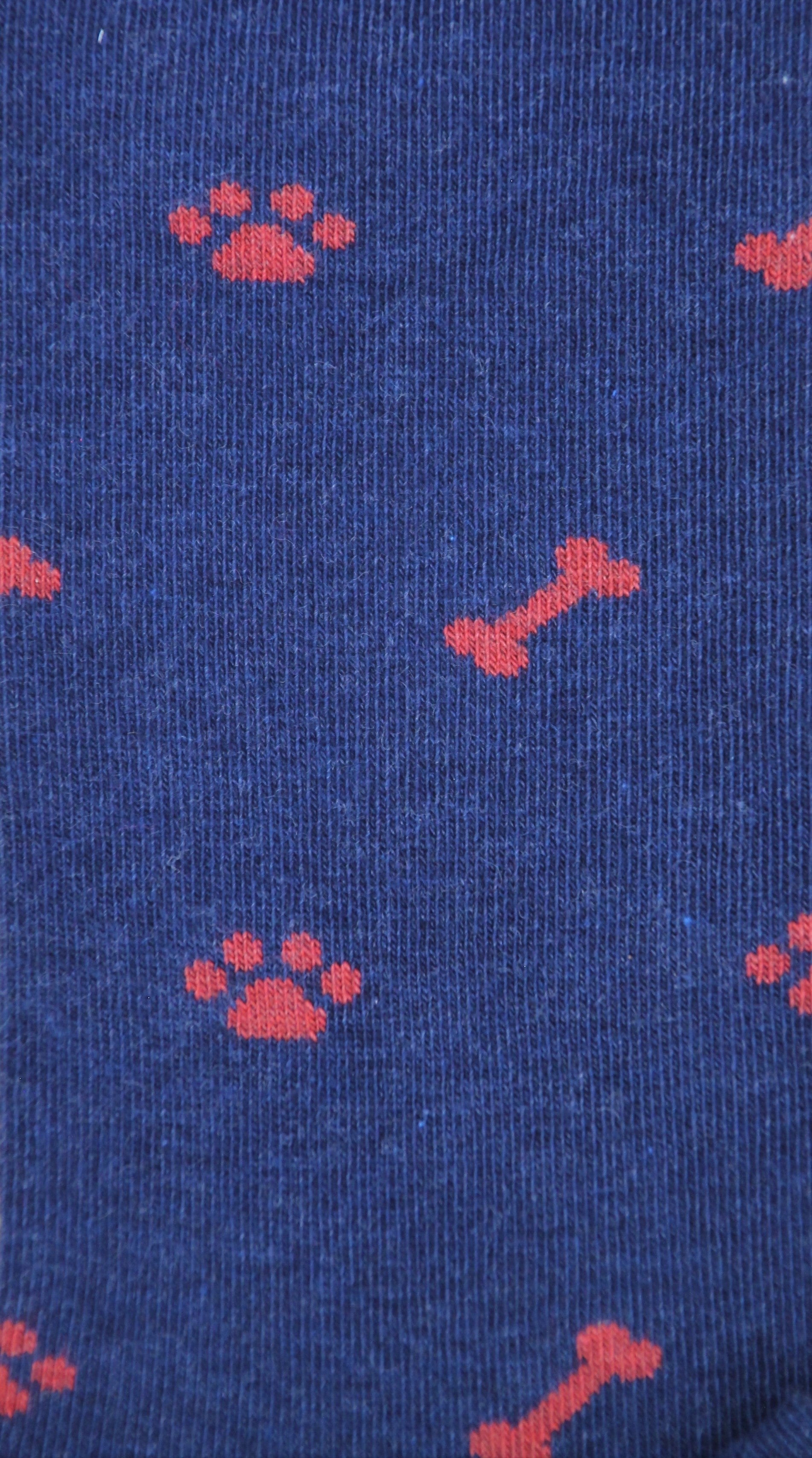 CALCETINES HUELLAS Y HUESOS AZUL MARINO-ROJO B2B
