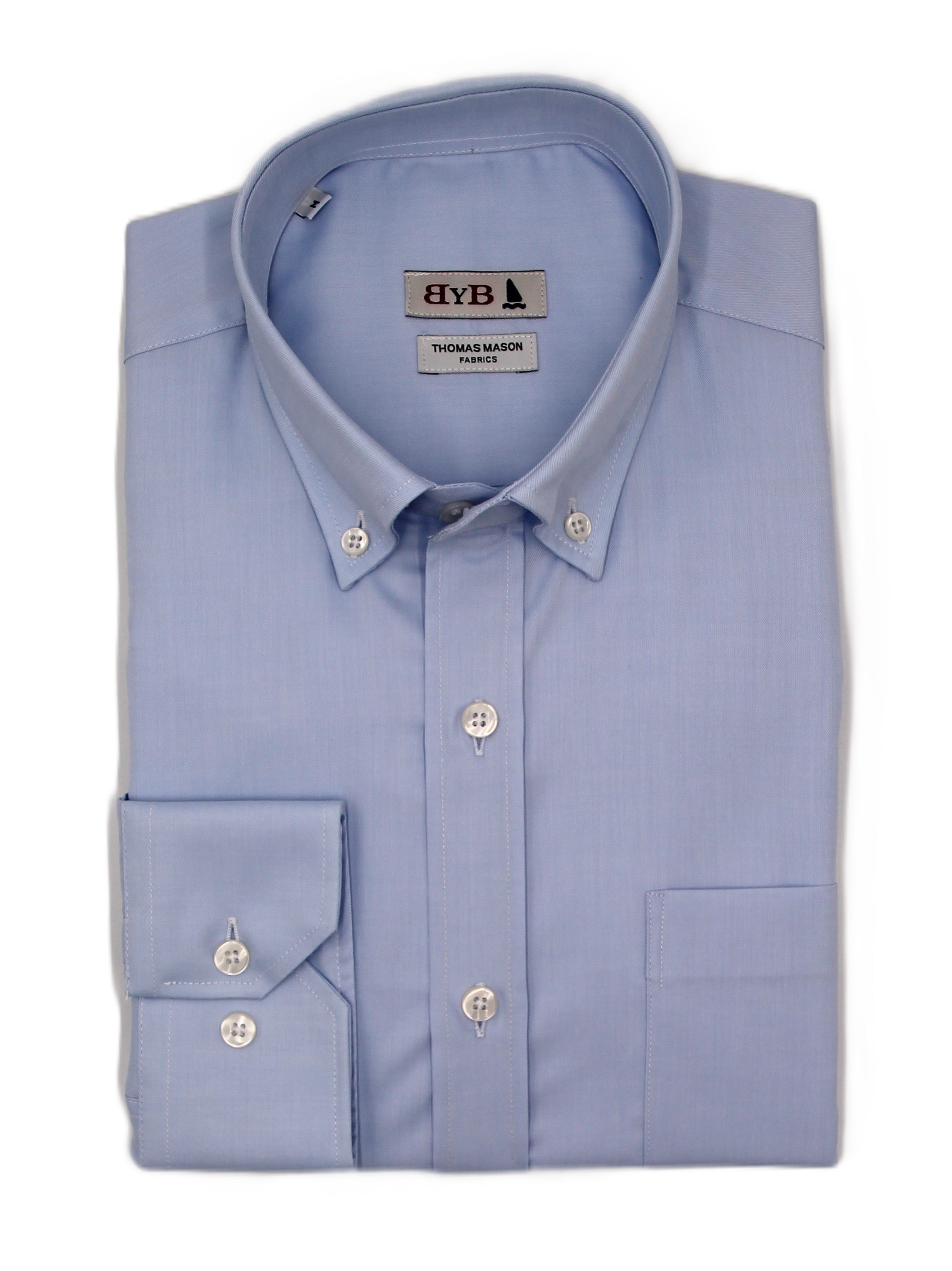 CAMISA BYB X THOMAS MASON - AZUL / BOLSILLO