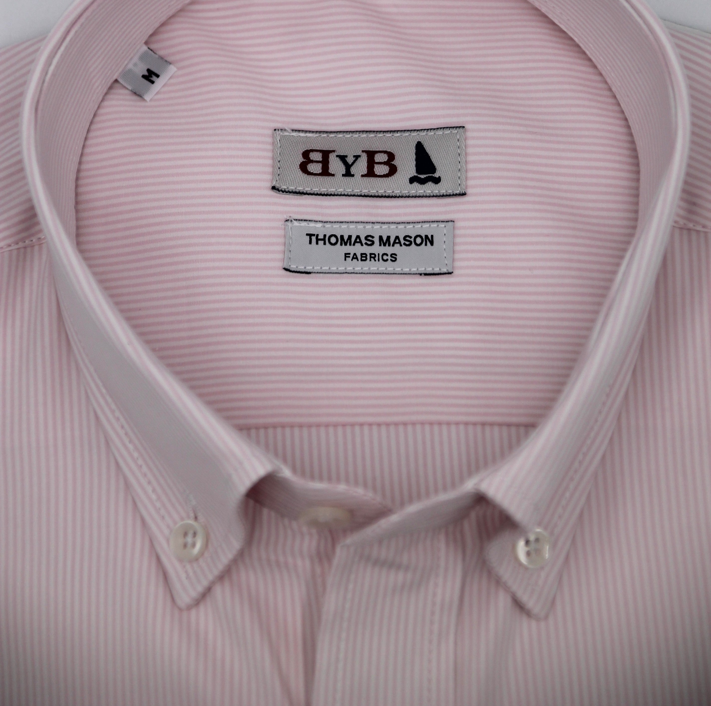 CAMISA BYB X THOMAS MASON - RAYAS ROSA