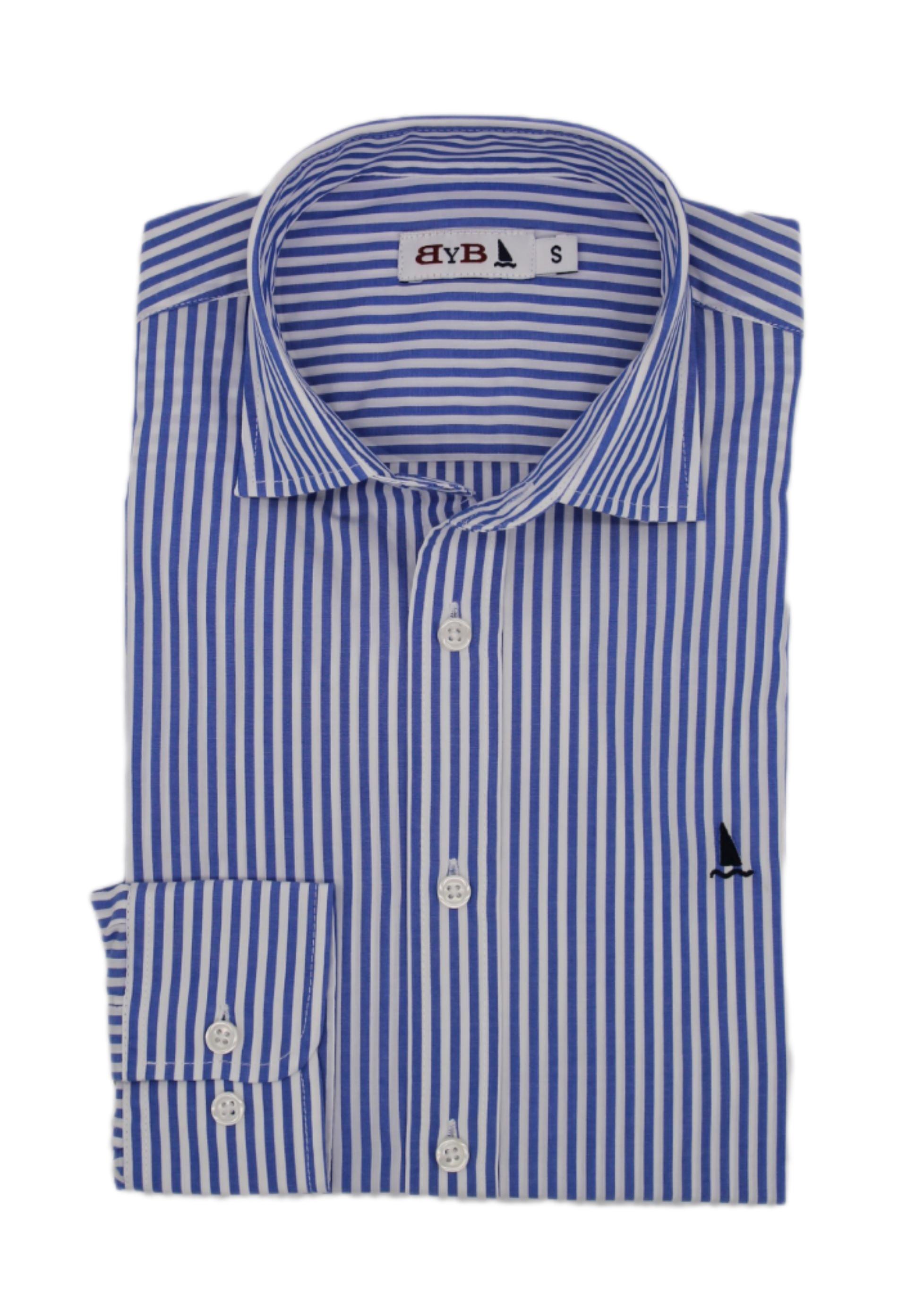 CAMISA RAYAS AZULÓN Y BLANCA