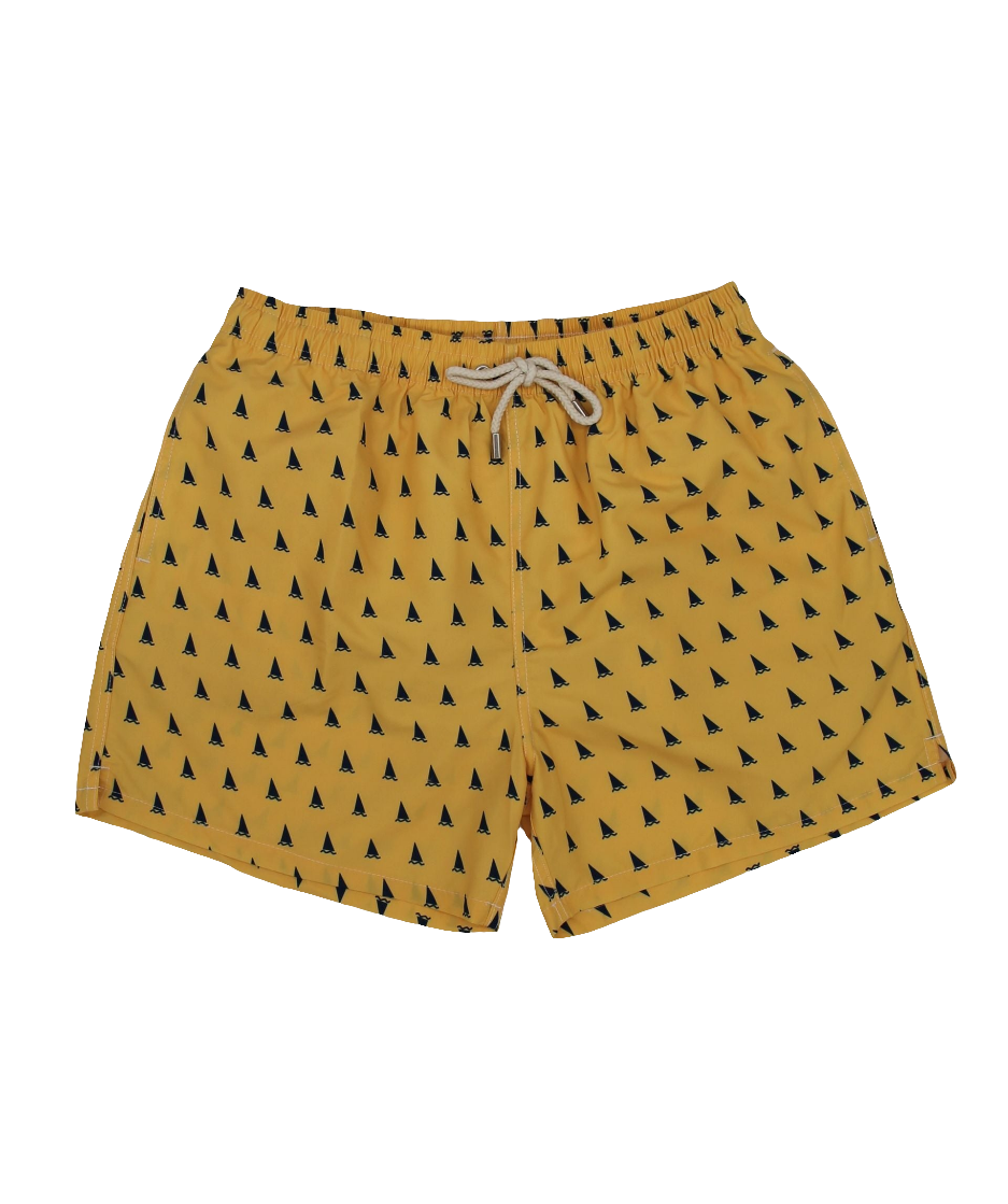 YELLOW LOGOS SWIMSUIT