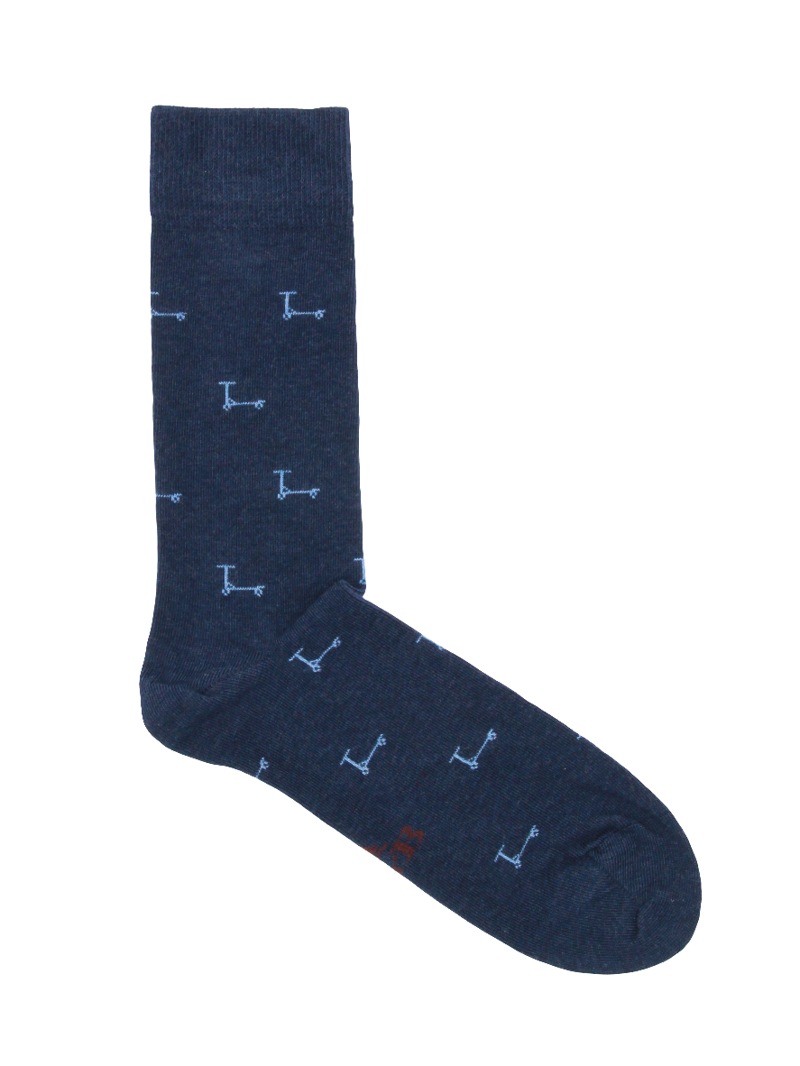 CALCETINES PATINETES AZUL MARINO - AZUL