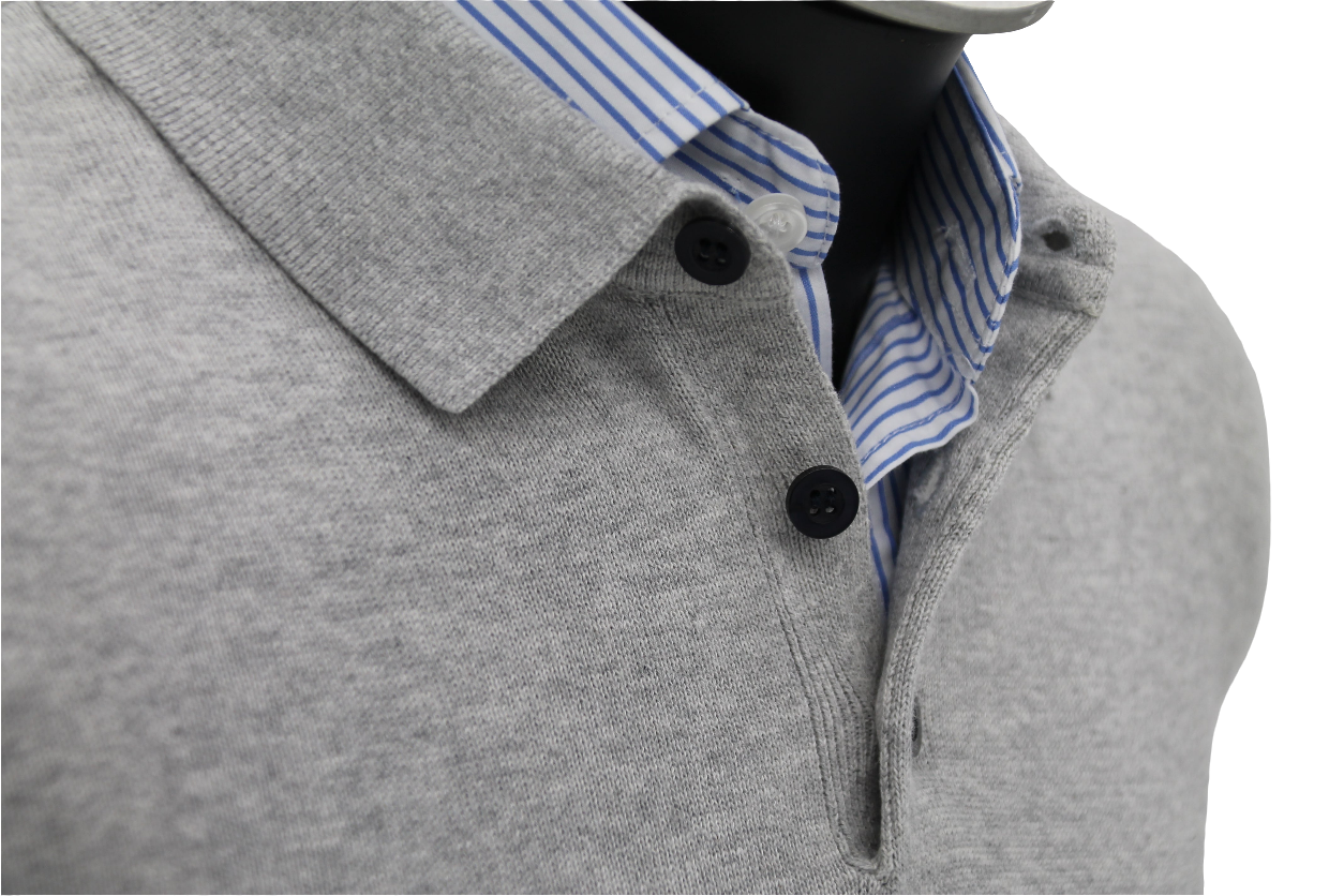 JERSEY GRIS CLARO CON BOTONES