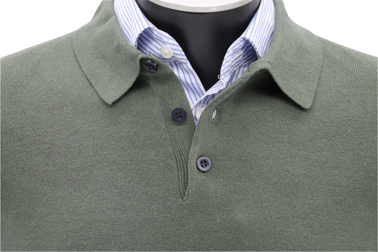 JERSEY VERDE MUSGO CON BOTONES