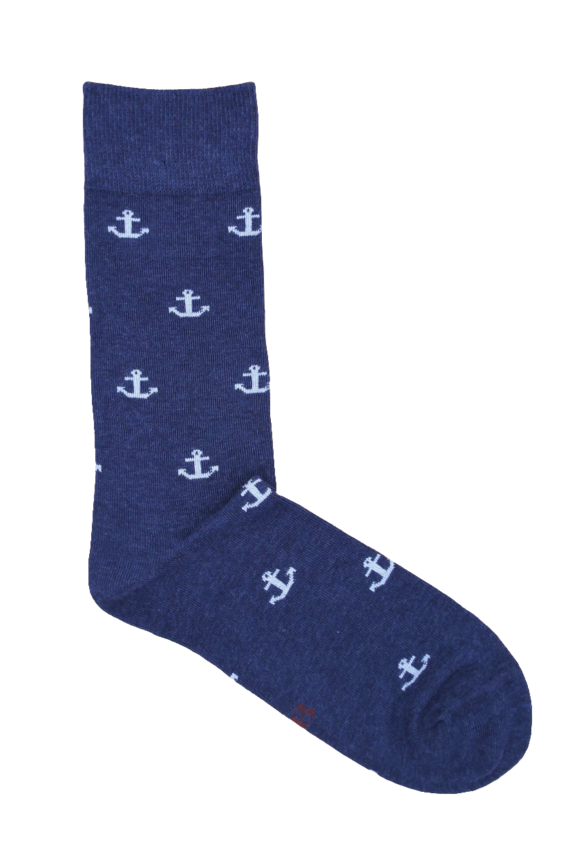 CALCETINES ANCLAS AZUL MARINO