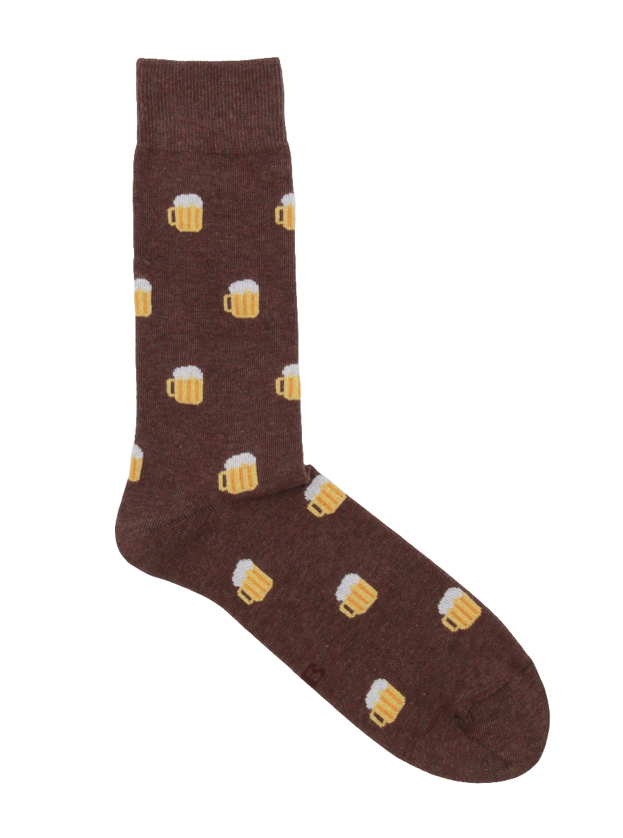 CALCETINES CERVEZAS MARRÓN