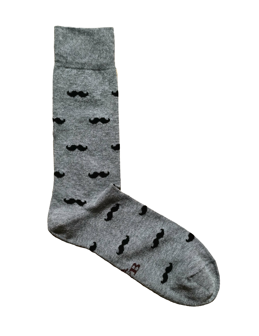 CALCETINES BIGOTES GRIS