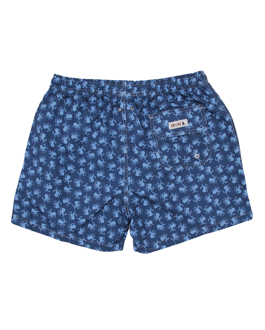 LIGHT BLUE OCTOPI SWIMSUIT WITH NAVY BACKGROUND