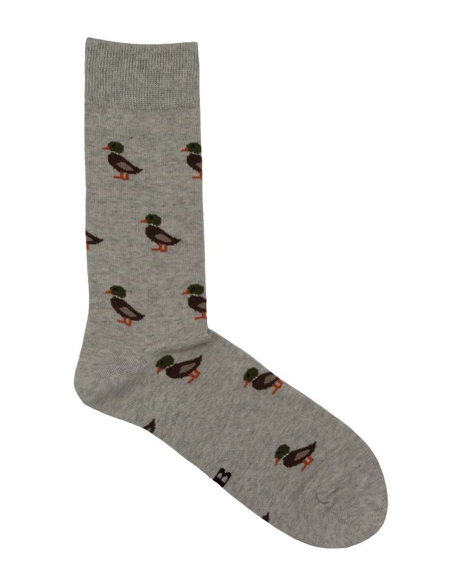 CALCETINES PATOS BEIGE GRISACEO