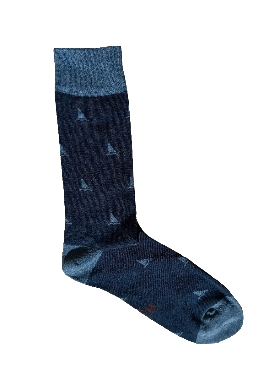 CALCETINES LOGO AZUL MARINO-AZUL