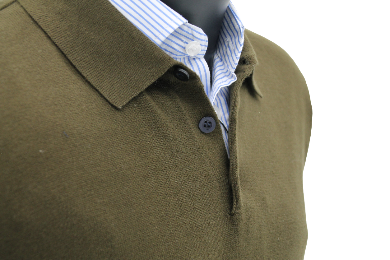 JERSEY VERDE OSCURO CON BOTONES