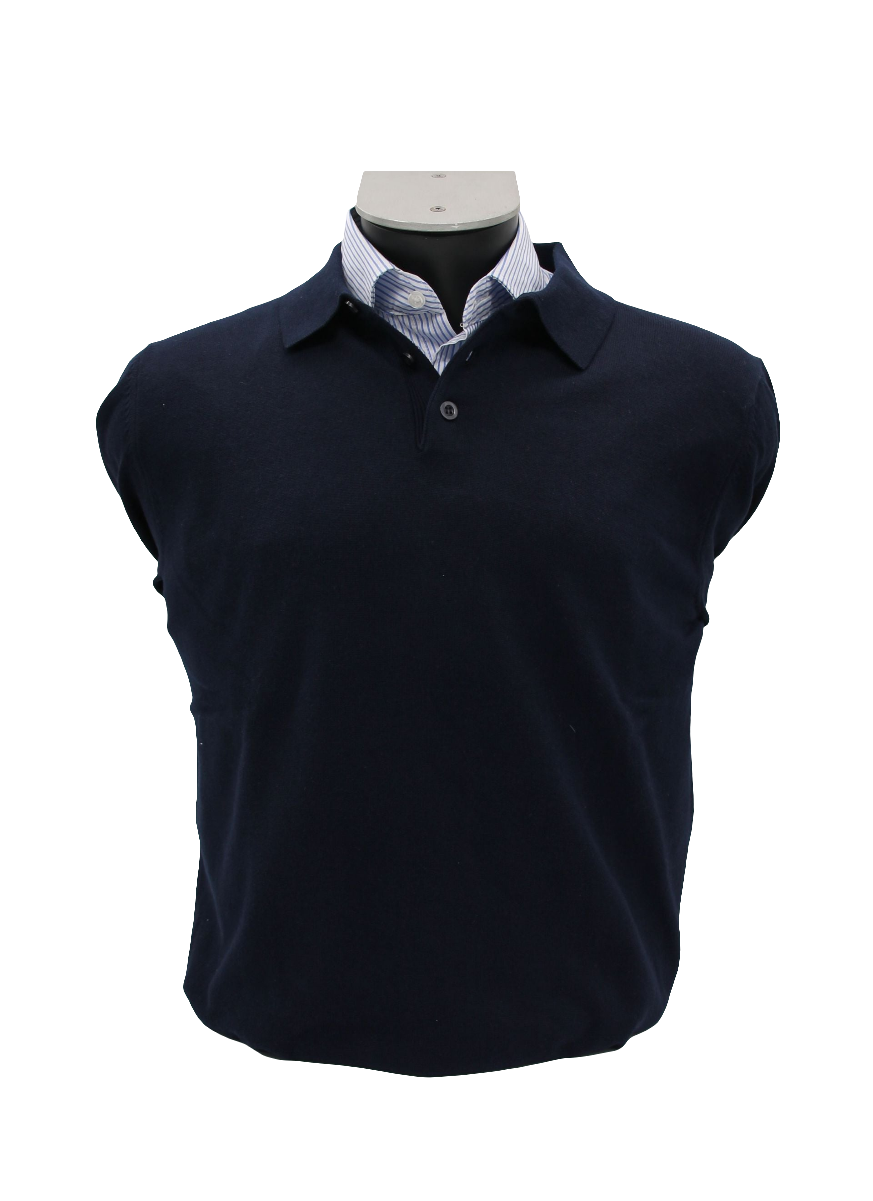 JERSEY AZUL MARINO CON BOTONES