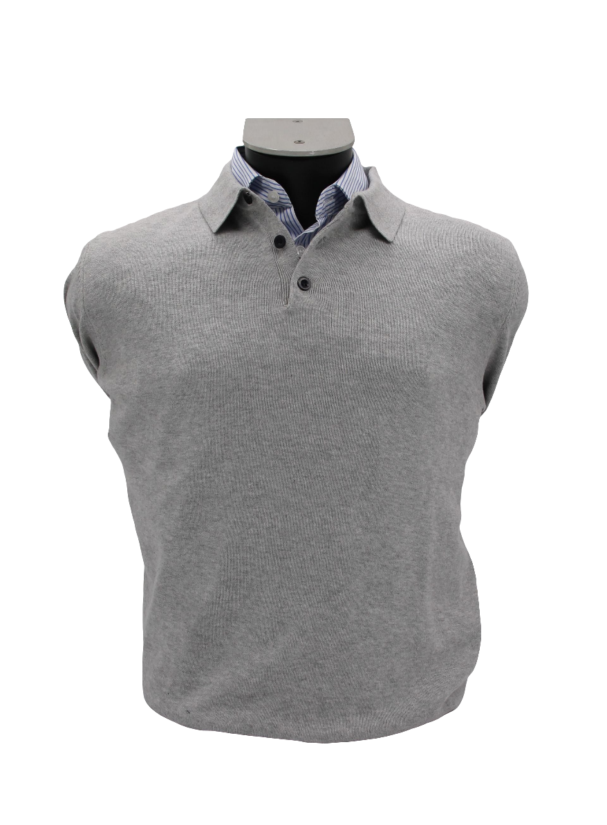 JERSEY GRIS CLARO CON BOTONES