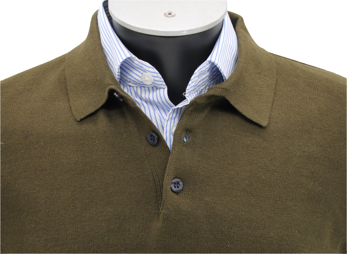 JERSEY VERDE OSCURO CON BOTONES