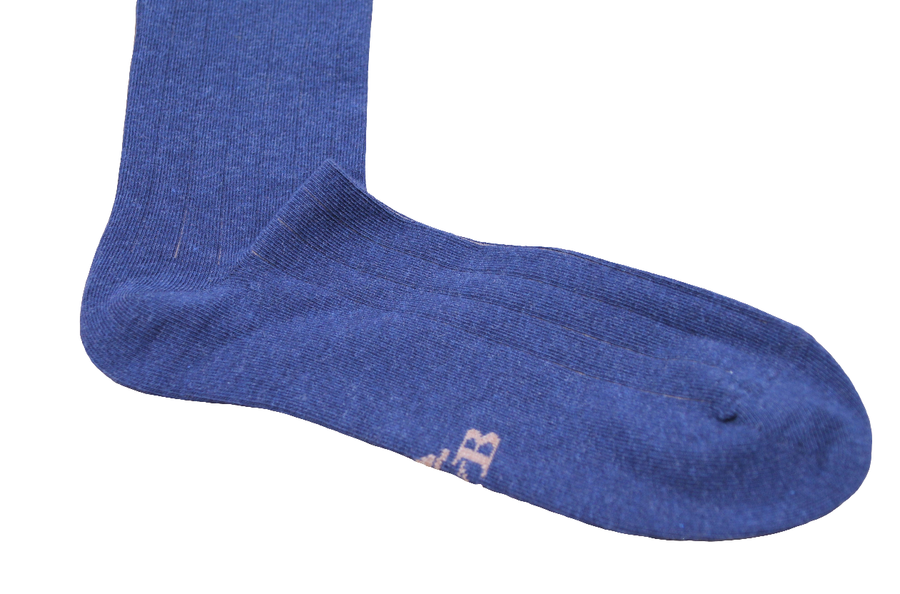 CALCETINES LARGOS CANALÉ AZUL MARINO - BEIGE