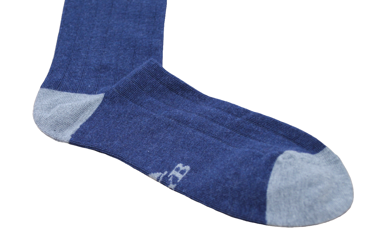 CALCETINES CANALÉ AZUL MARINO - GRIS
