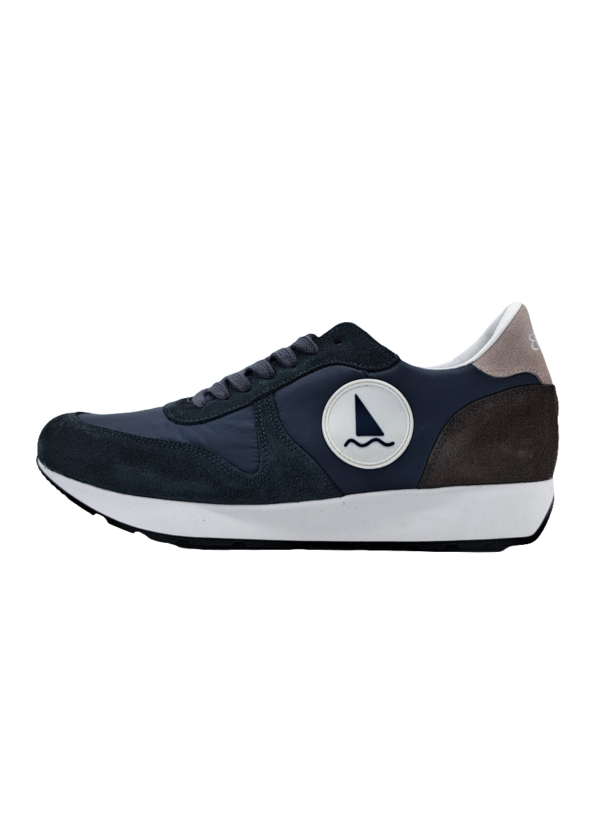 NAVY BLUE T-SHIRT EMBROIDERED LOGO