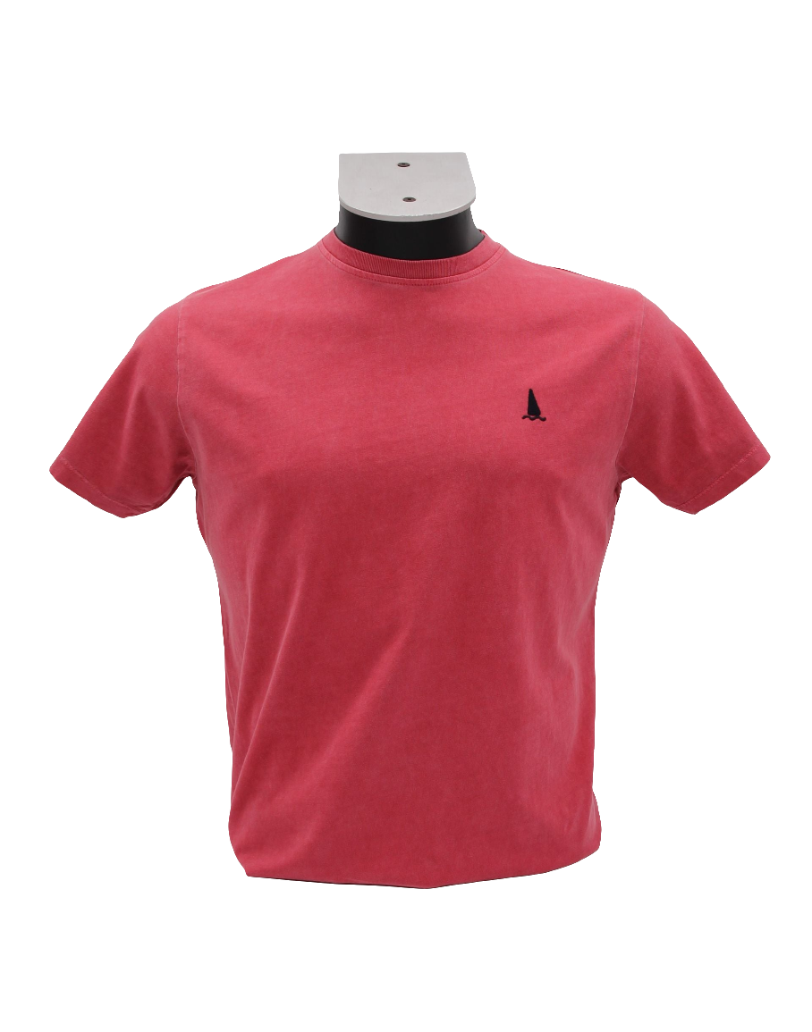 CAMISETA ROJA LOGO BORDADO