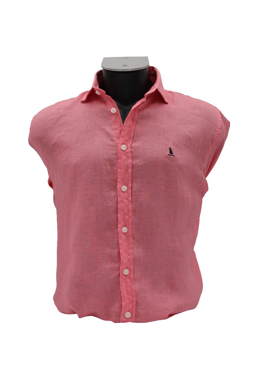 CAMISA LINO CORAL