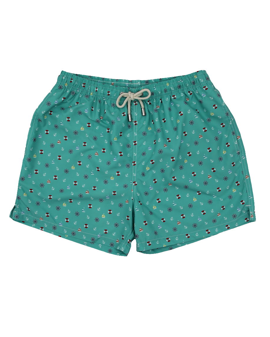 LIGHT BLUE OCTOPI SWIMSUIT WITH NAVY BACKGROUND