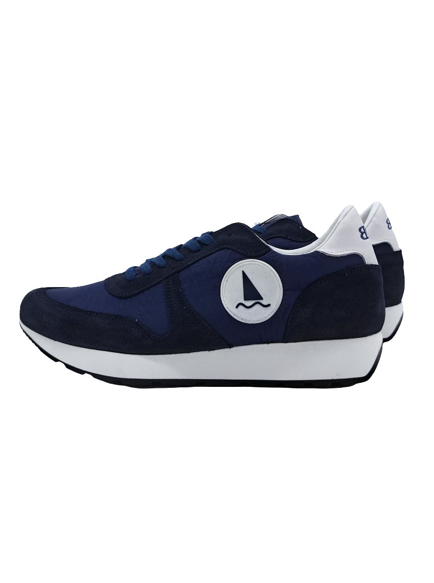 NAVY BLUE T-SHIRT EMBROIDERED LOGO