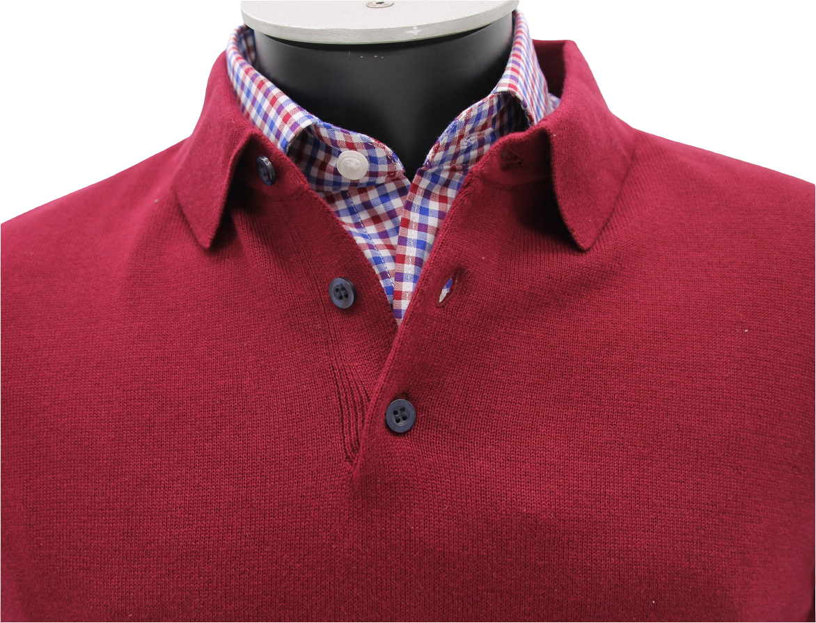 JERSEY GRANATE CON BOTONES